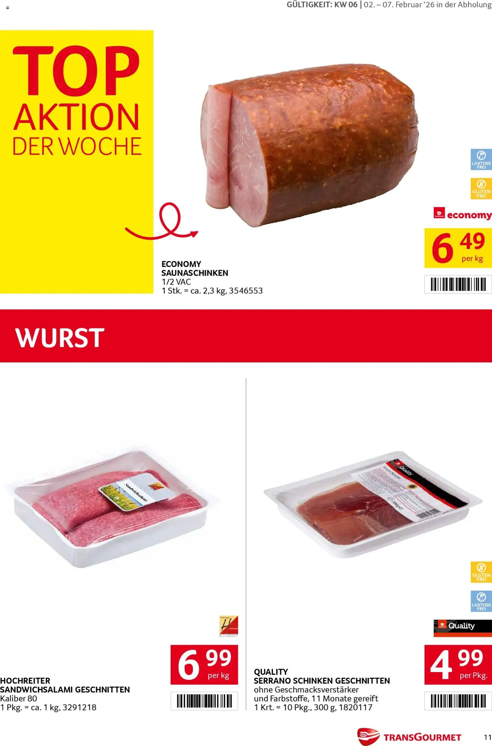 Transgourmet Flugblatt - Gültiger Prospekt ab 02.02.2026, Seite 11 von insgesamt 31