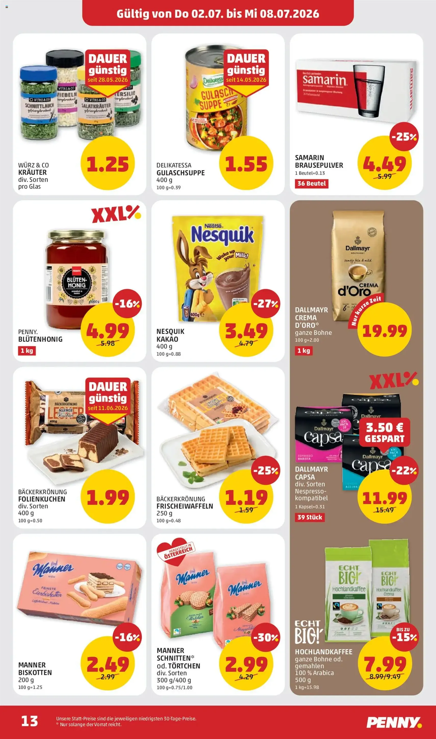Penny Markt Flugblatt - Gültiger Prospekt ab 02.07.2026, Seite 13 von insgesamt 28