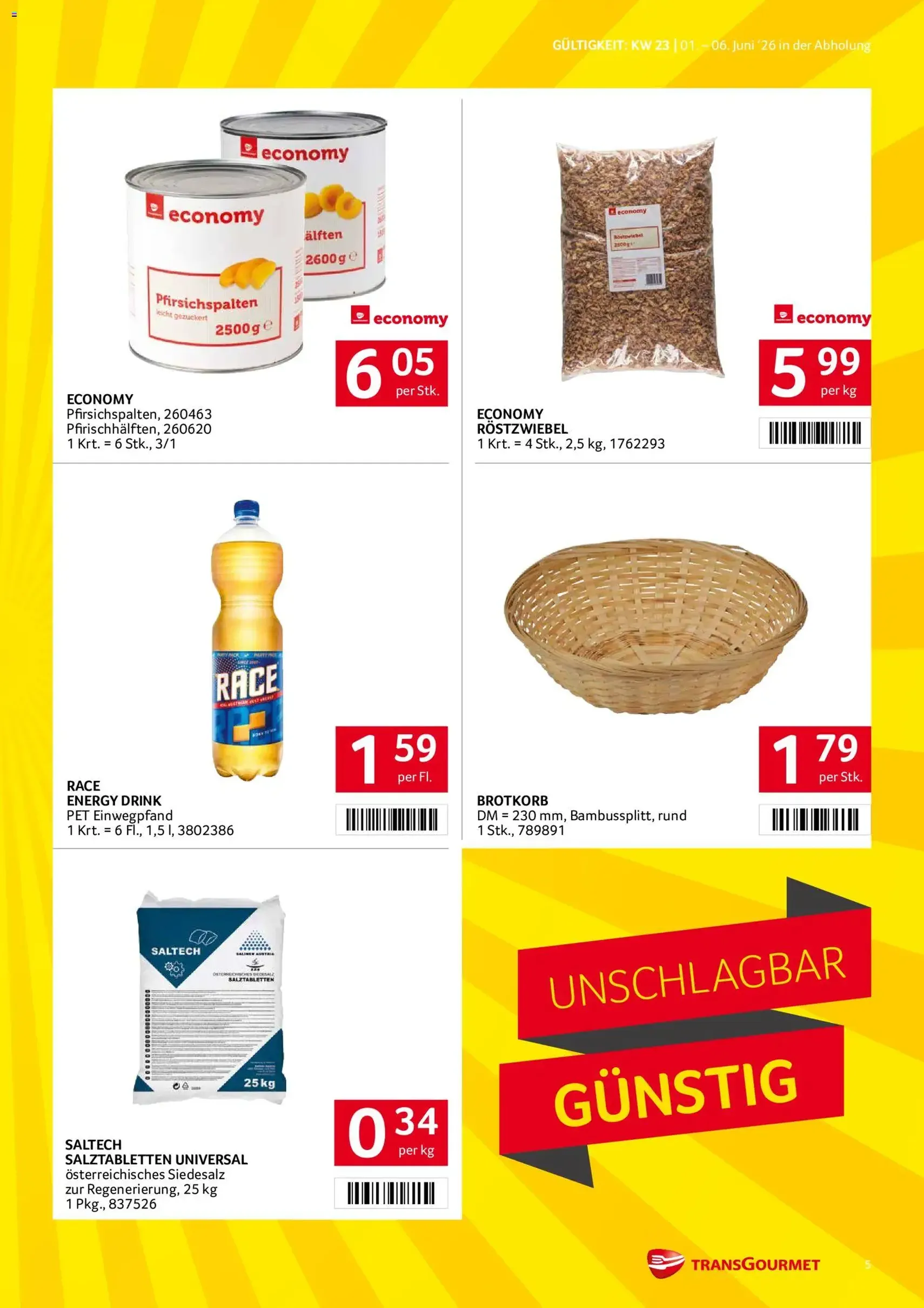 Transgourmet Flugblatt - Gültiger Prospekt ab 01.06.2026, Seite 5 von insgesamt 36