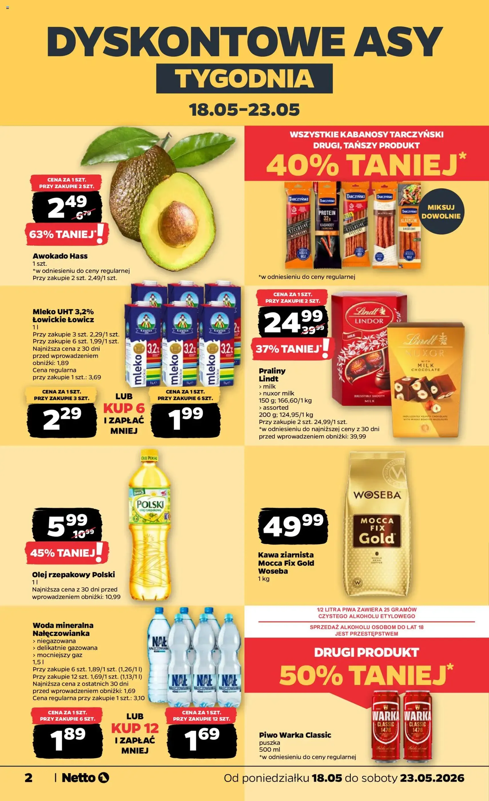 Netto gazetka od poniedziałku spożywcza - ważny gazetka od 18.05.2026 strona 2 z 38