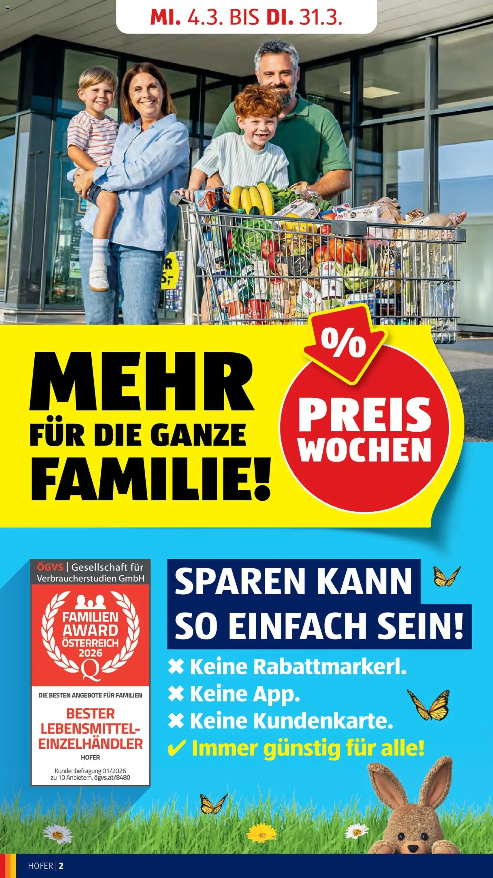 Hofer Flugblatt - Gültiger Prospekt ab 04.03.2026, Seite 4 von insgesamt 45