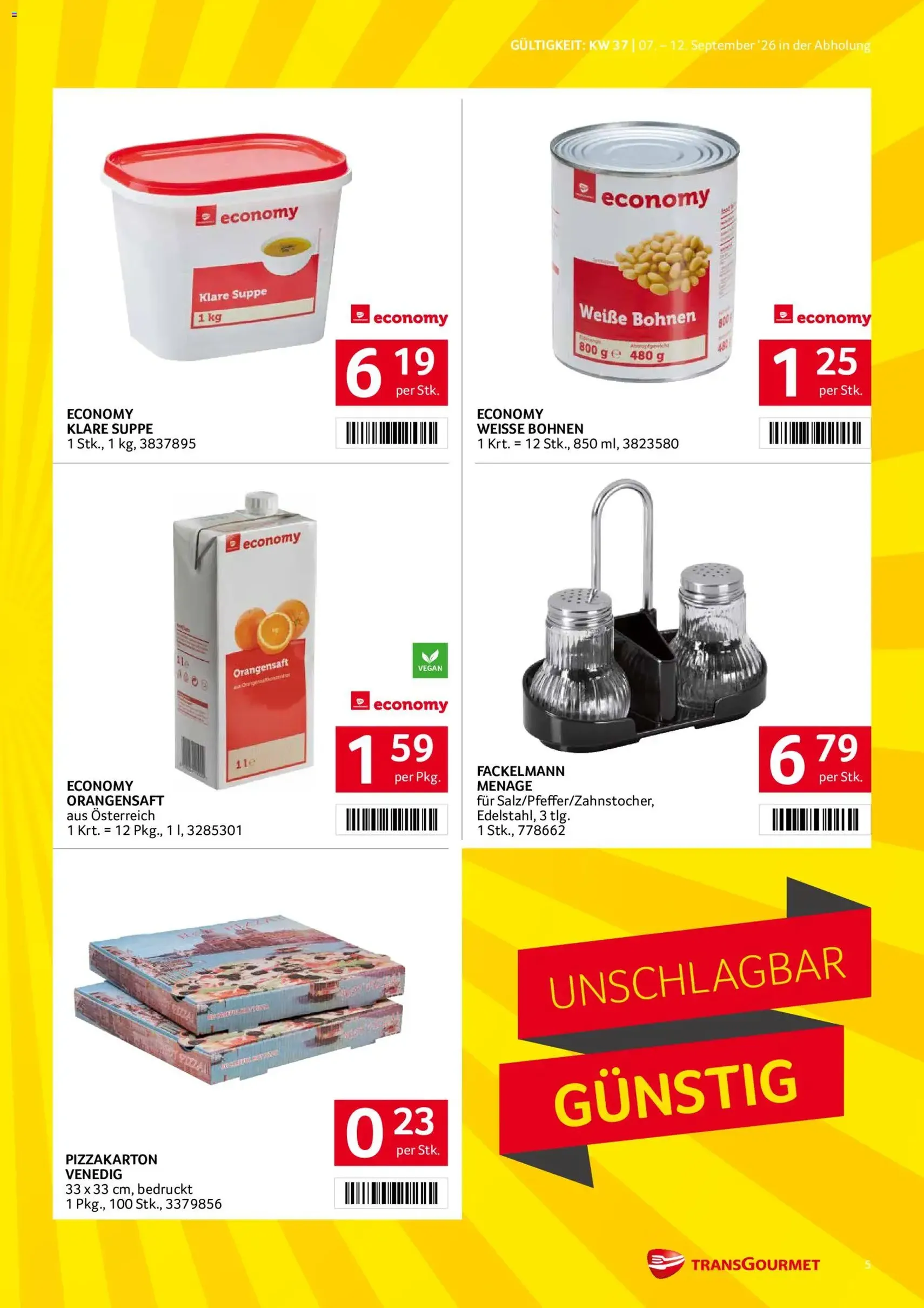 Transgourmet Flugblatt - Gültiger Prospekt ab 07.09.2026, Seite 5 von insgesamt 32