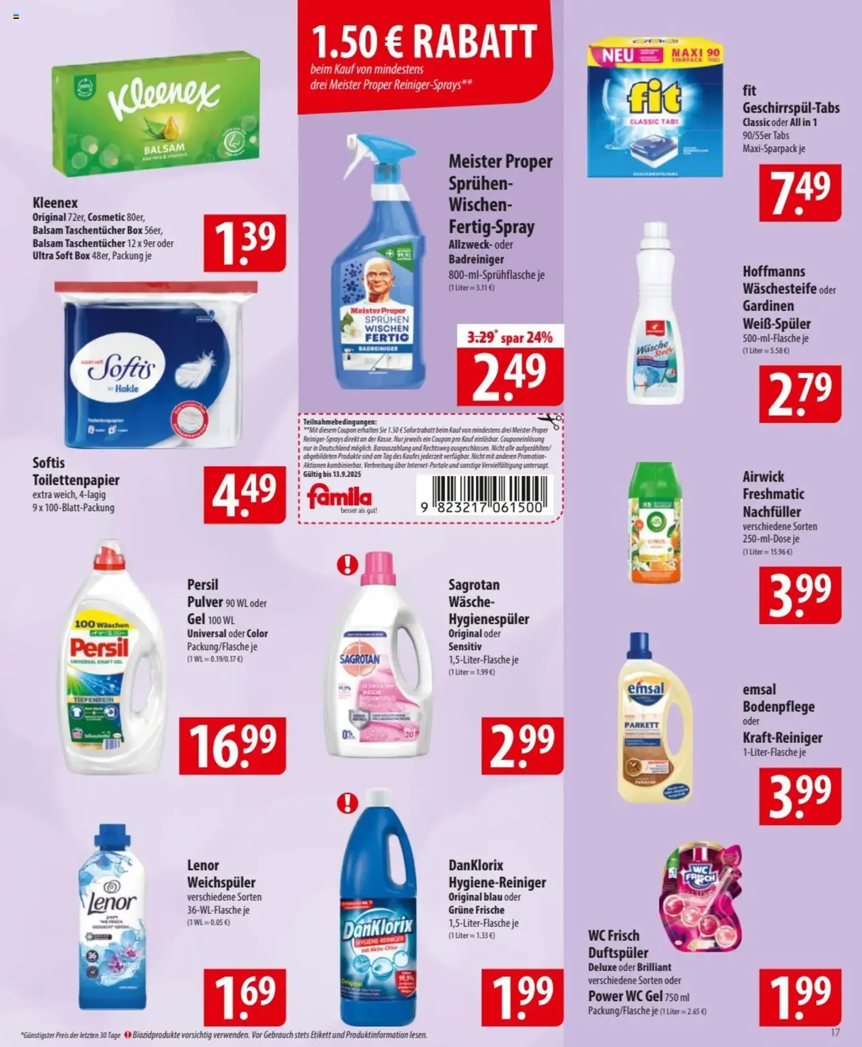 Famila Prospekt - Gültiger Prospekt ab 08.09.2025, Seite 17 von insgesamt 24 Famila Prospekt - Gültiger Prospekt ab 08.09.2025, Seite 17 von insgesamt 24