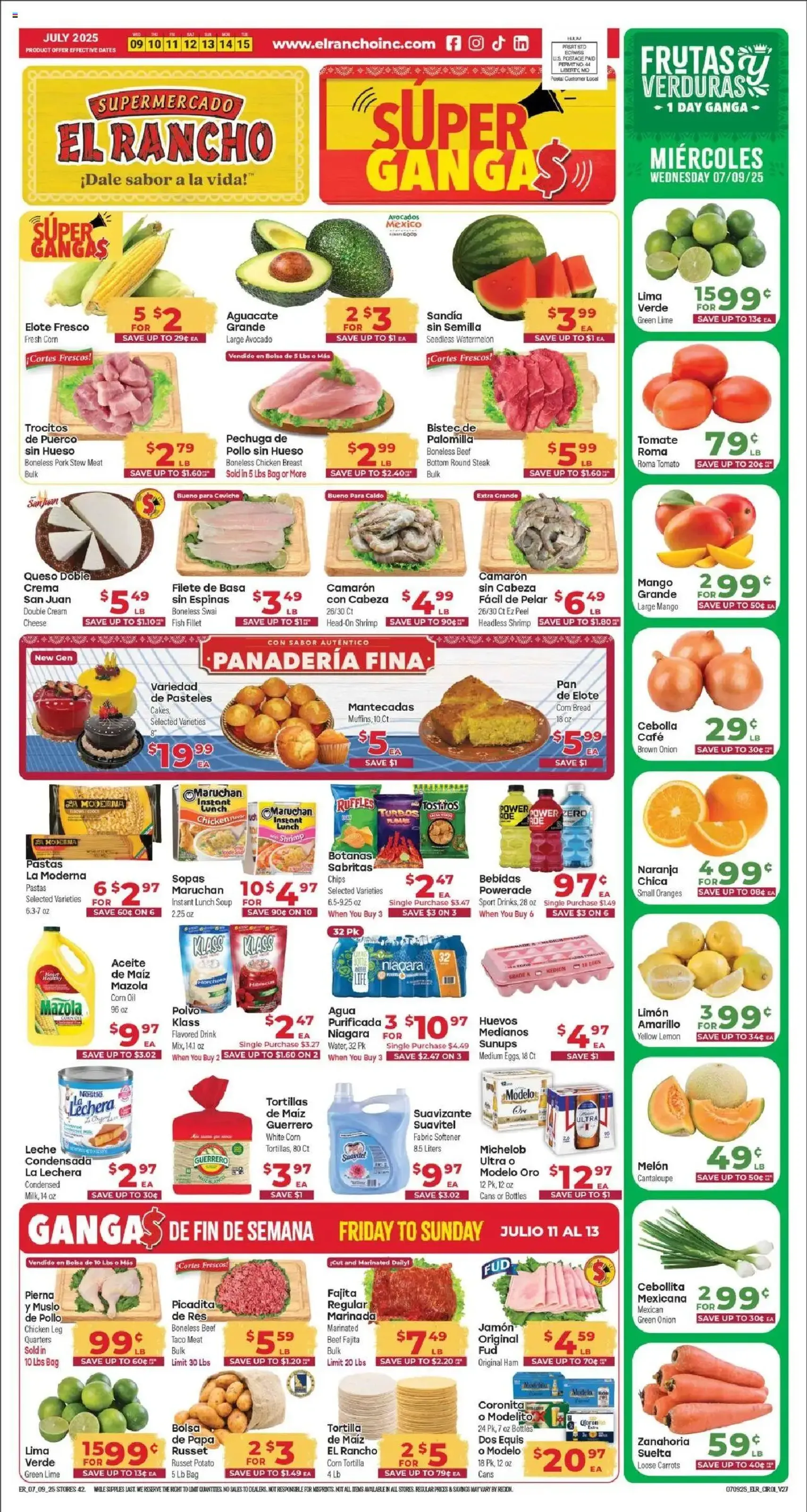 El Rancho Weekly Ad - valid flyer from 07/09/2025, page 1 of 4