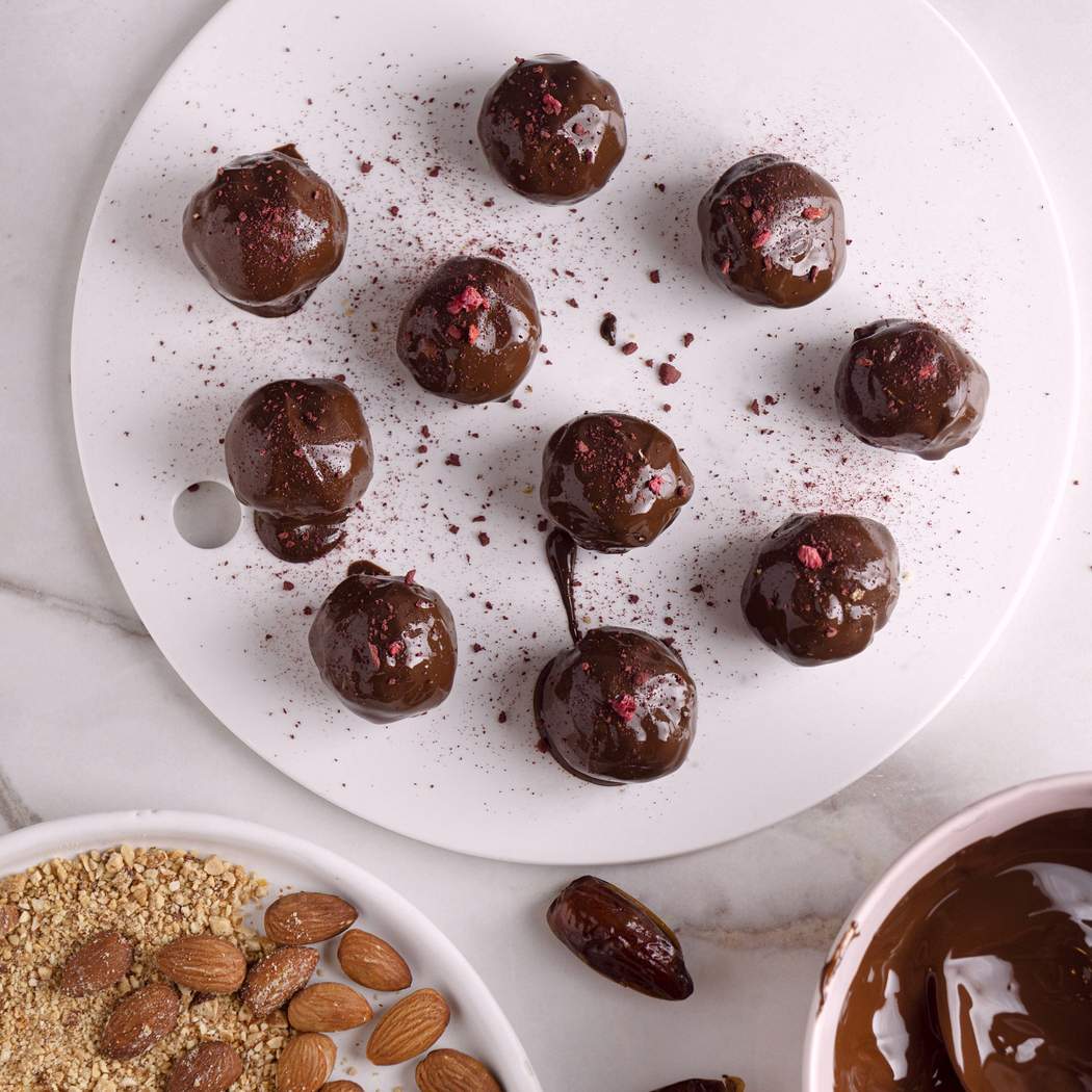 No Bake Egészséges csokoládé kókuszgolyó golyók