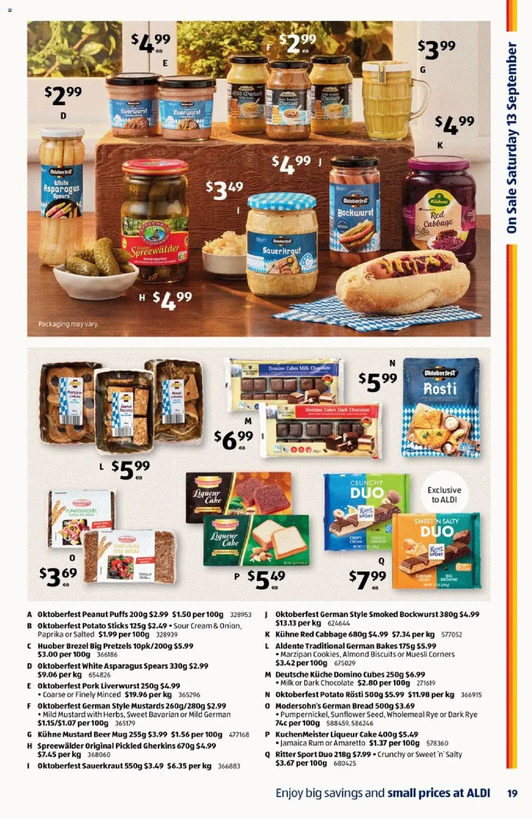 Catalogue Aldi - valid flyer from 10/09/2025, page 19 of 30 Catalogue Aldi - valid flyer from 10/09/2025, page 19 of 30