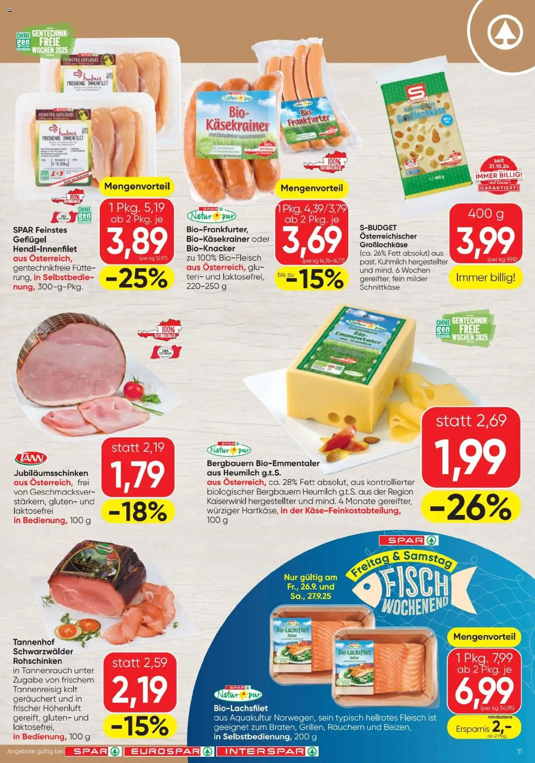 Spar Flugblatt - Gültiger Prospekt ab 25.09.2025, Seite 11 von insgesamt 24
