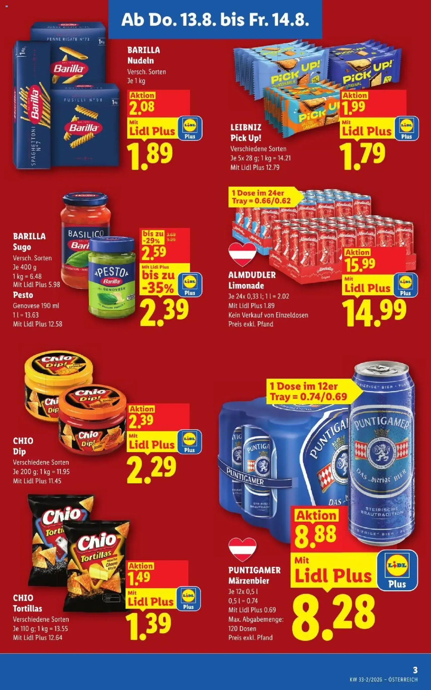 Lidl - Flugblatt - Gültiger Prospekt ab 13.08.2026, Seite 3 von insgesamt 51