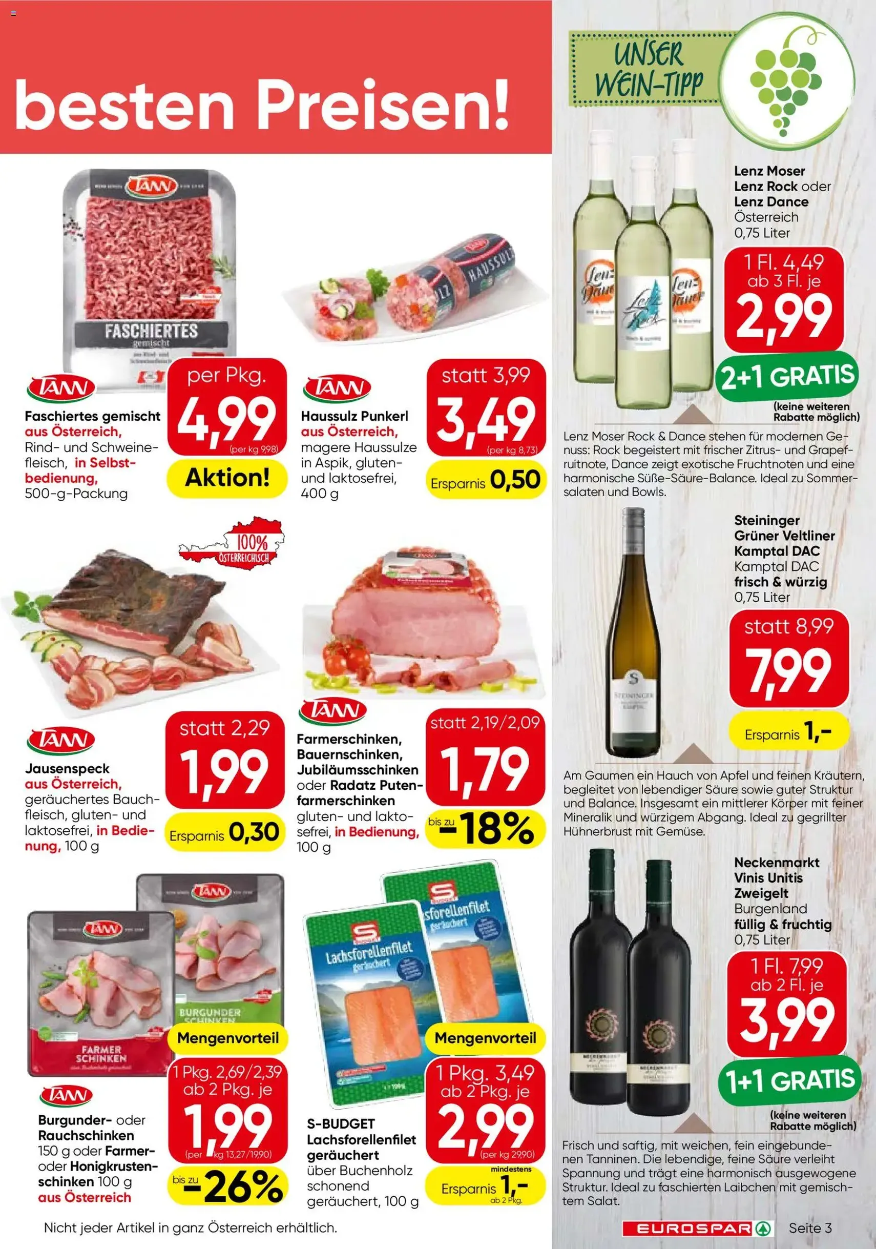 Eurospar Flugblatt - Gültiger Prospekt ab 01.07.2026, Seite 3 von insgesamt 16