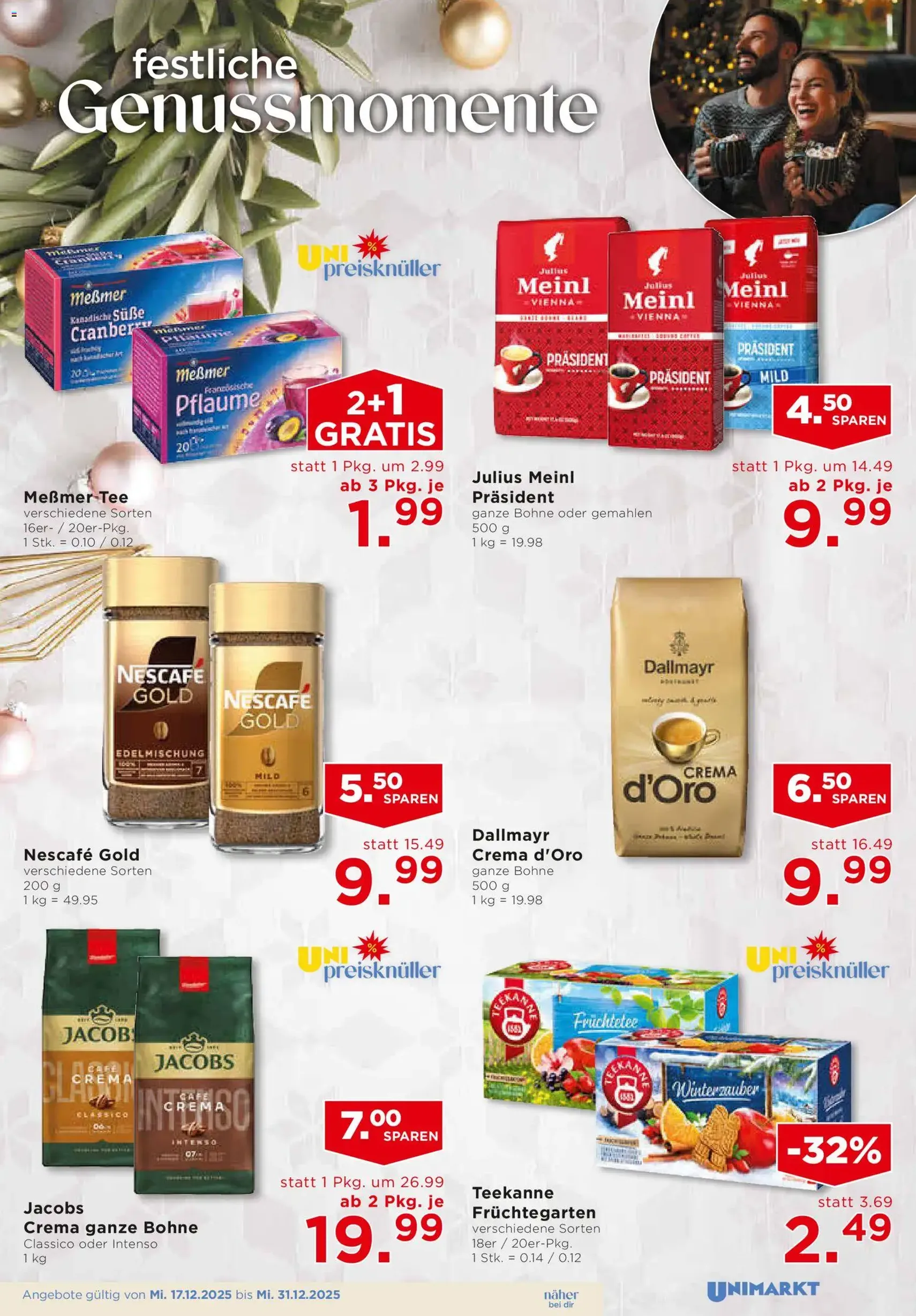 Unimarkt Flugblatt - Gültiger Prospekt ab 17.12.2025, Seite 3 von insgesamt 16