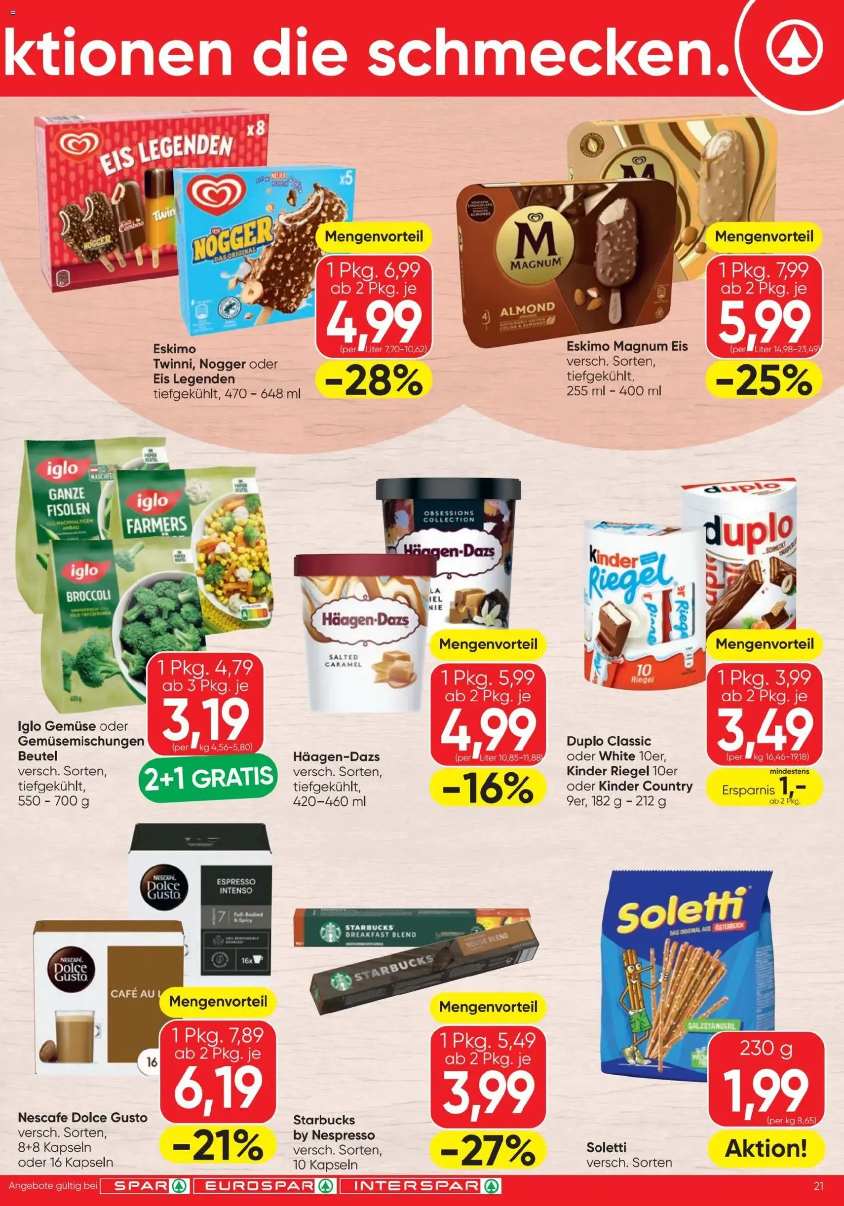 Spar - Flugblatt - Gültiger Prospekt ab 21.05.2026, Seite 21 von insgesamt 24