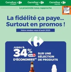 Carrefour contact catalogue : La fidélité, ça paye - Prévisualisation du catalogue valable à partir du 01/08/2025