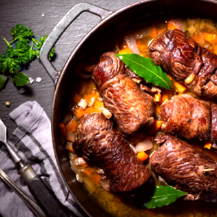 Previsualización de la receta Rollitos de res del horno
