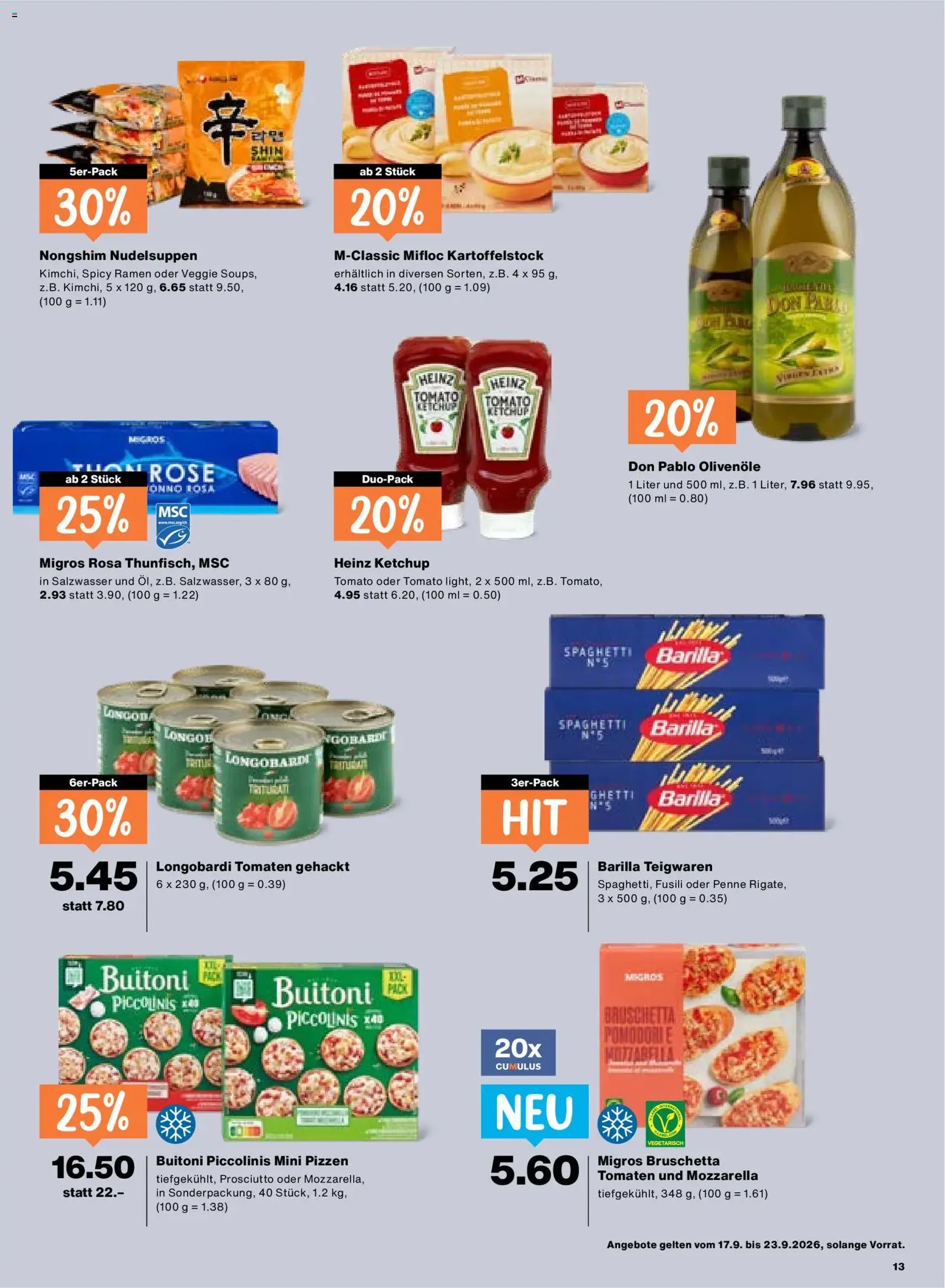 Migros aktionen - Gültiger Prospekt ab 17.09.2026, Seite 13 von insgesamt 24