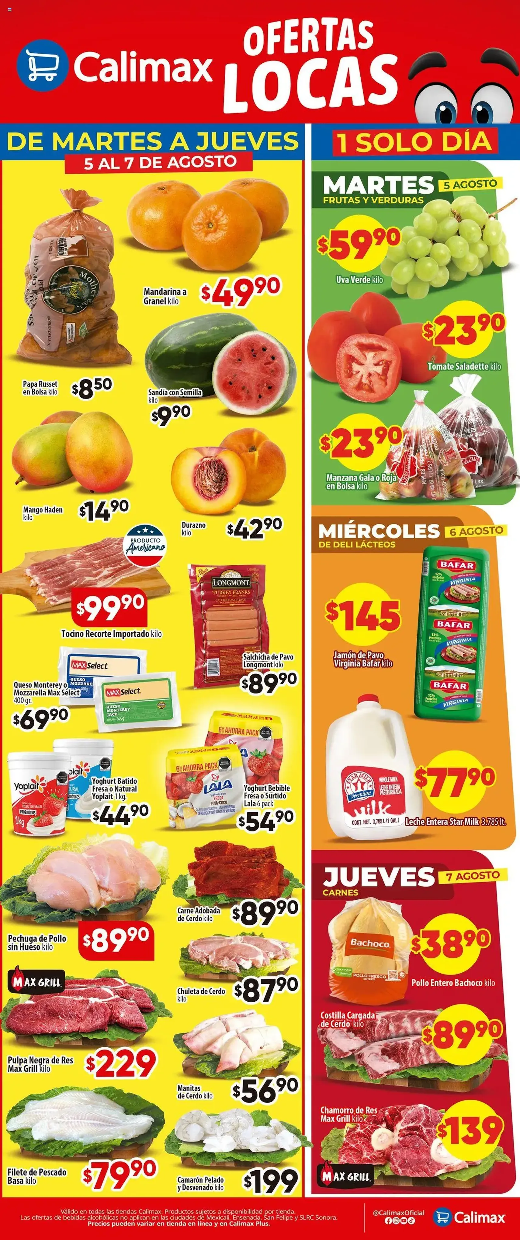 Calimax - Folleto Martes a Jueves - folleto válido desde 05/08/2025 página 1 de 2