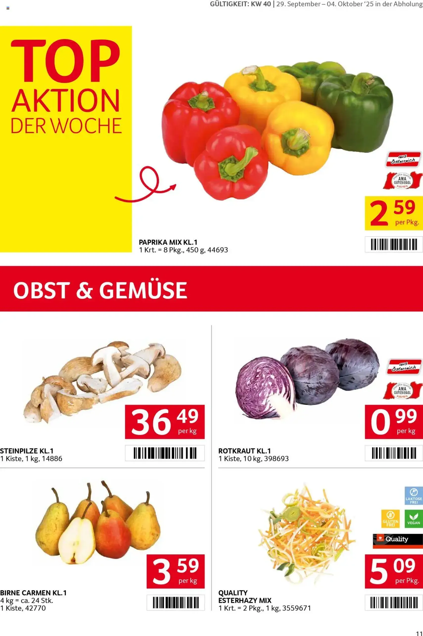 Transgourmet Flugblatt - Gültiger Prospekt ab 28.09.2025, Seite 11 von insgesamt 27
