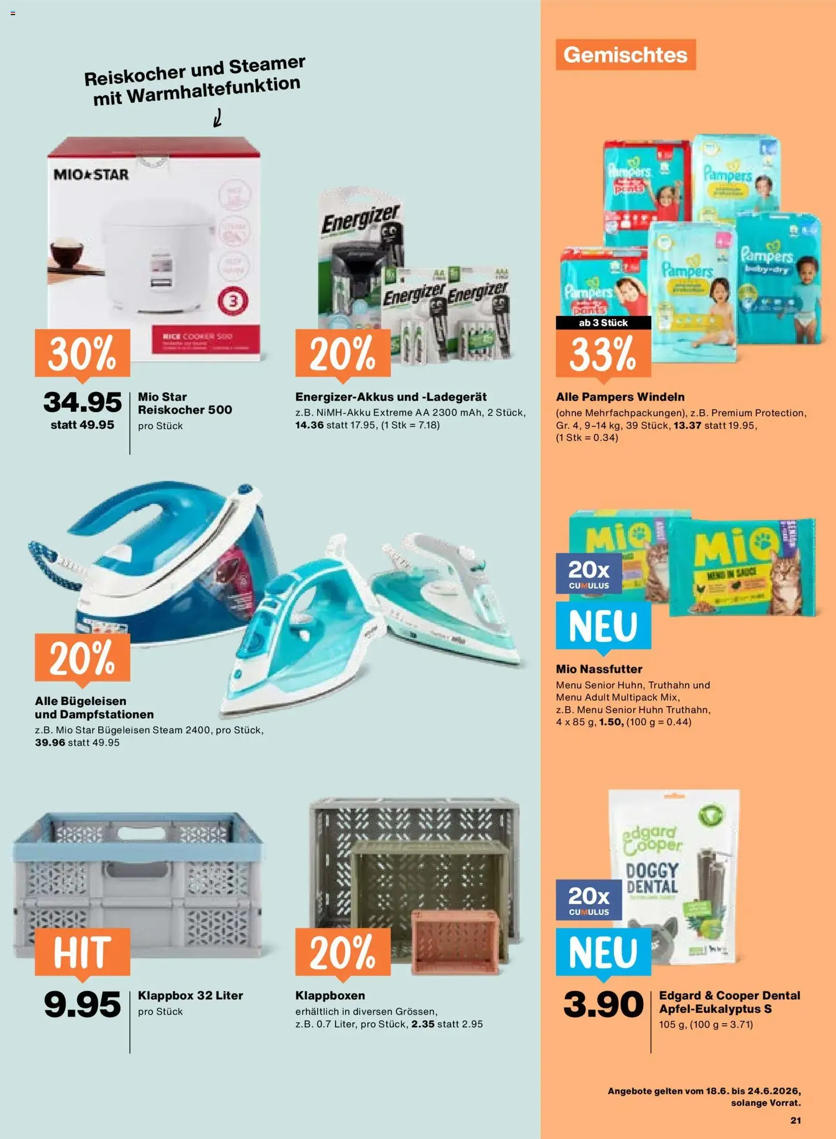 Migros aktionen - Gültiger Prospekt ab 18.06.2026, Seite 21 von insgesamt 24