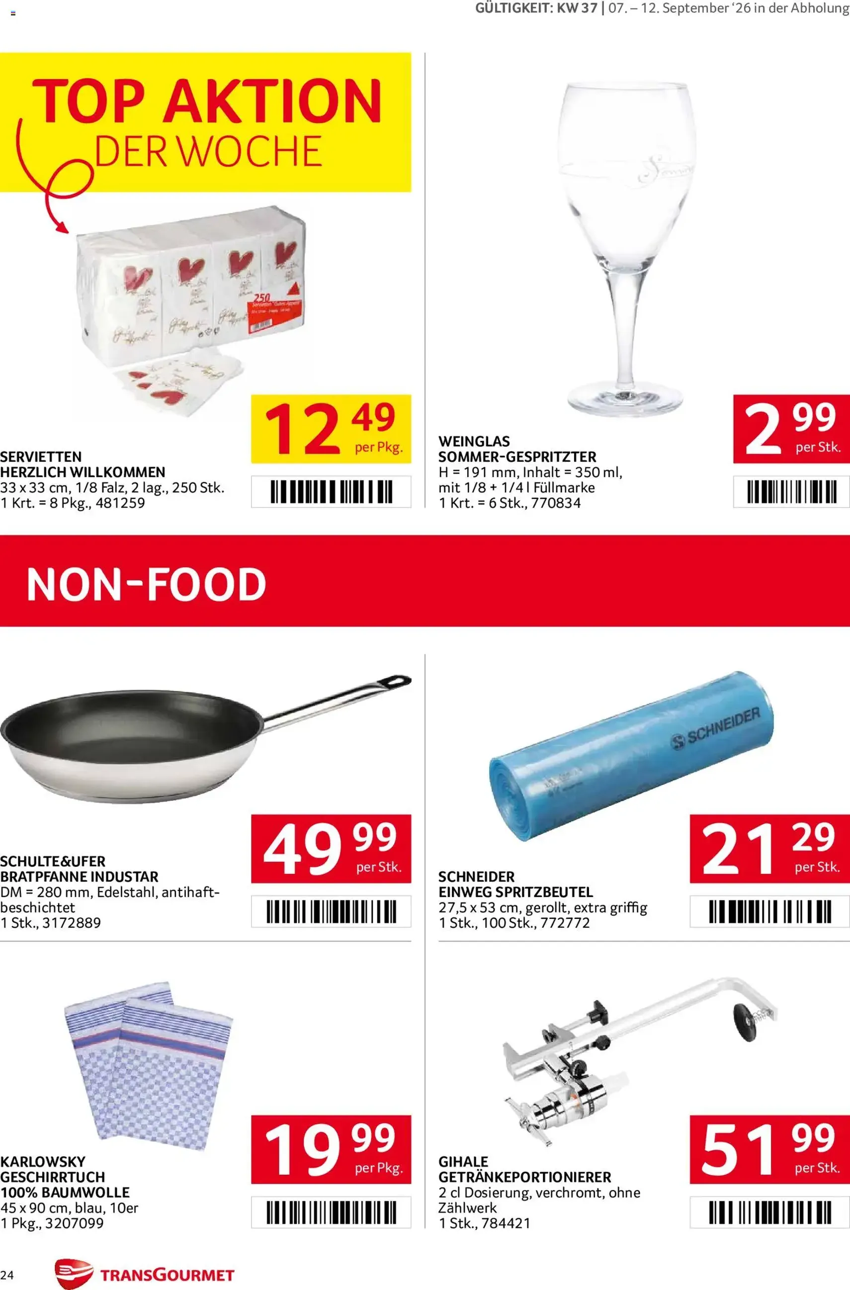 Transgourmet Flugblatt - Gültiger Prospekt ab 07.09.2026, Seite 24 von insgesamt 32