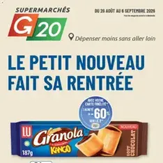 G20 Supermarchés catalogue - Prévisualisation du catalogue valable à partir du 26/08/2026