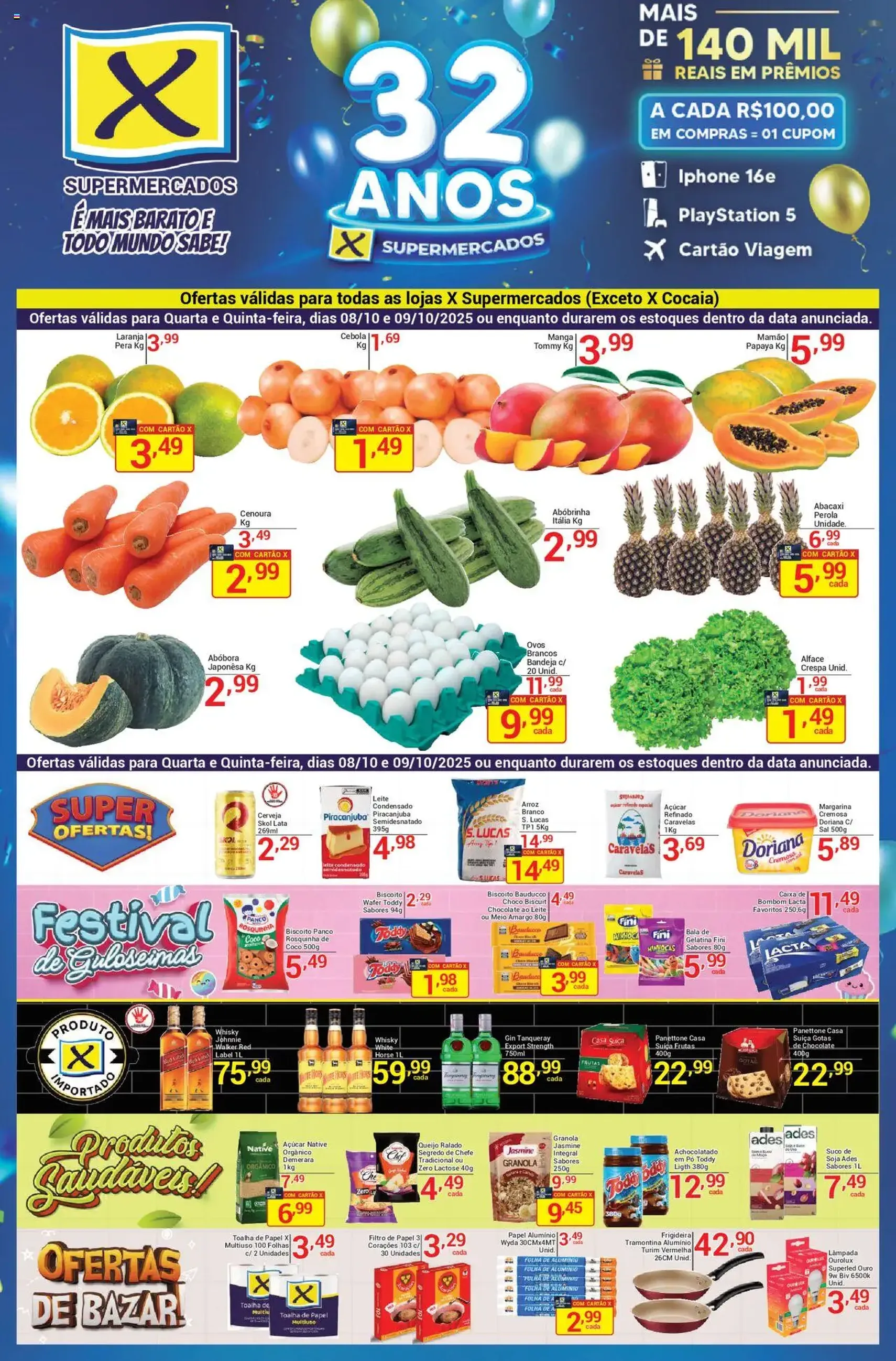 X Supermercados - Ofertas da semana - folheto válido a partir de 08/10/2025 página 1 de 2