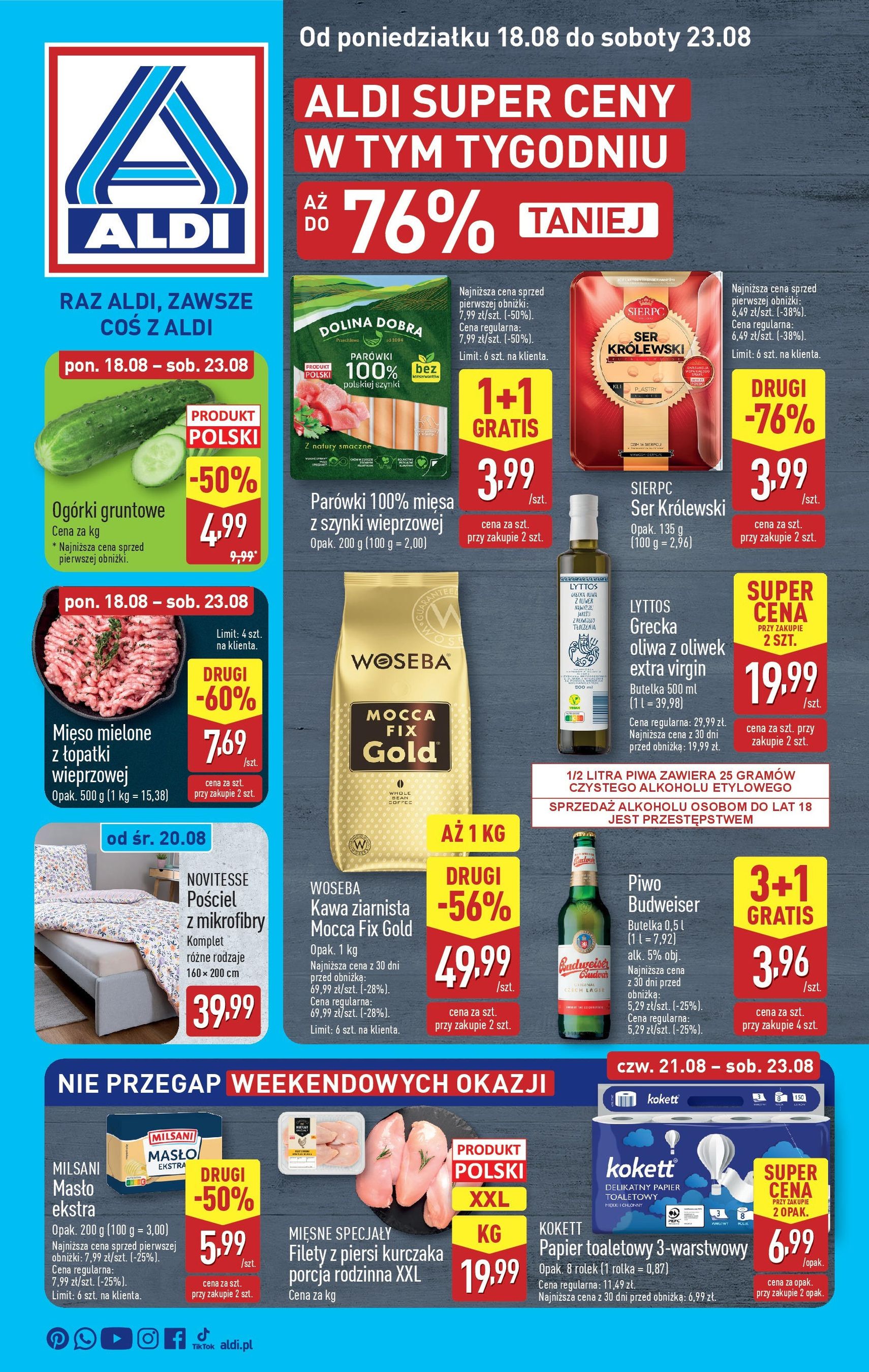 Aldi Gazetka - ważny gazetka od 18.08.2025 strona 1 z 28 Aldi Gazetka - ważny gazetka od 18.08.2025 strona 1 z 28