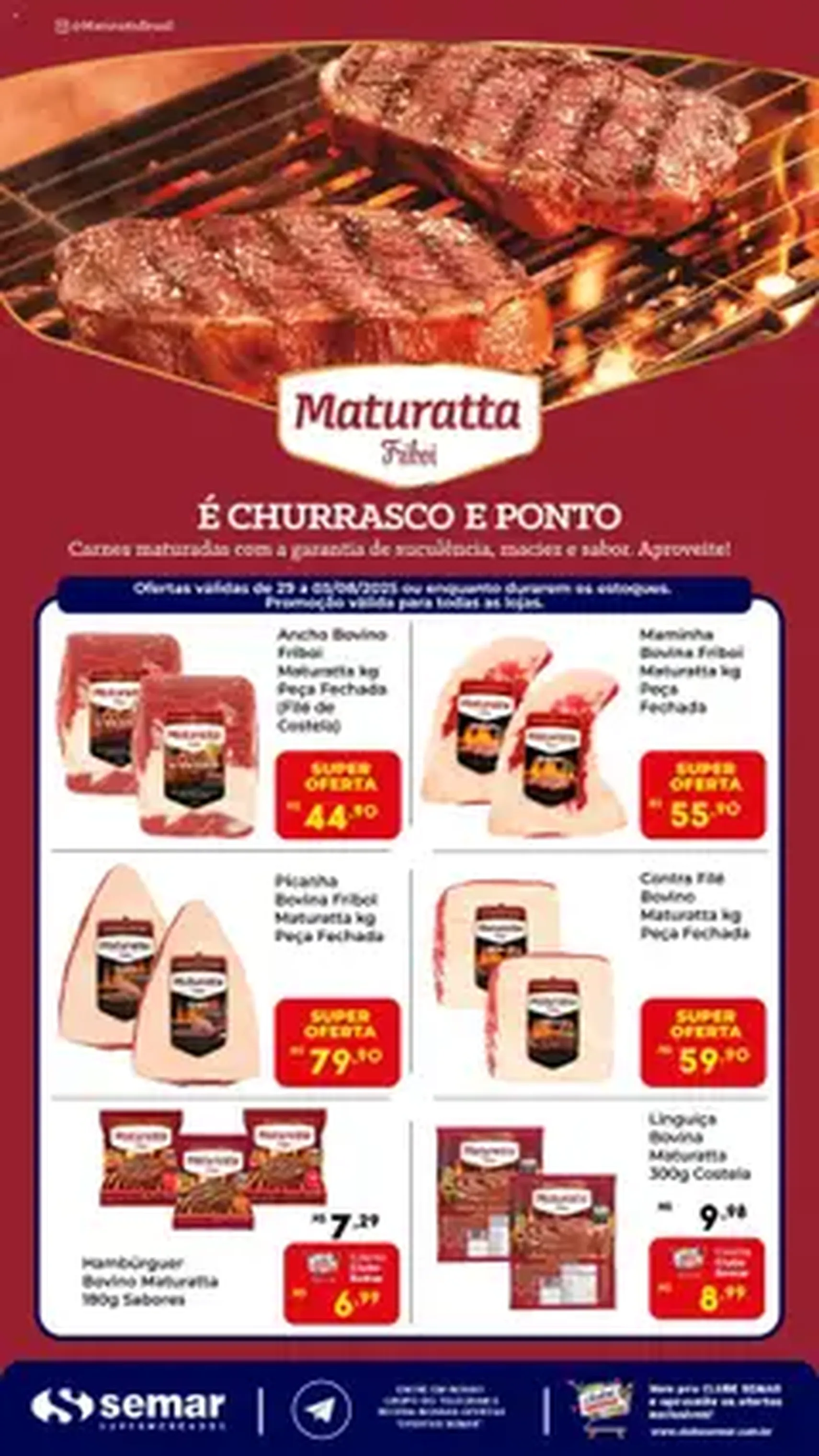 Semar Supermercado - Ofertas Churrasco - folheto válido a partir de 29/07/2025 página 1 de 1