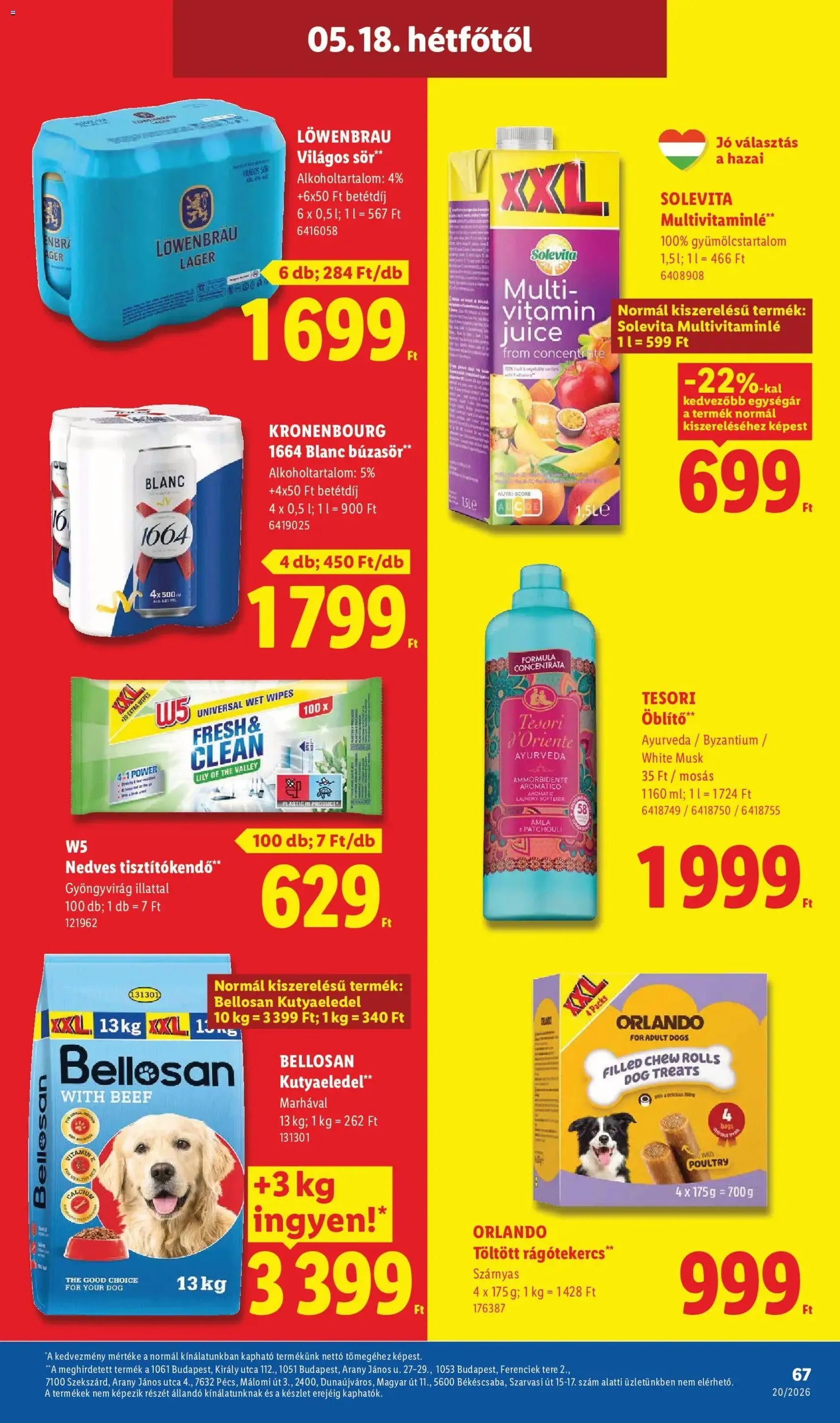 Lidl akciós újság - 2026.05.14. érvényes szórólap 67 oldal 68 oldalból