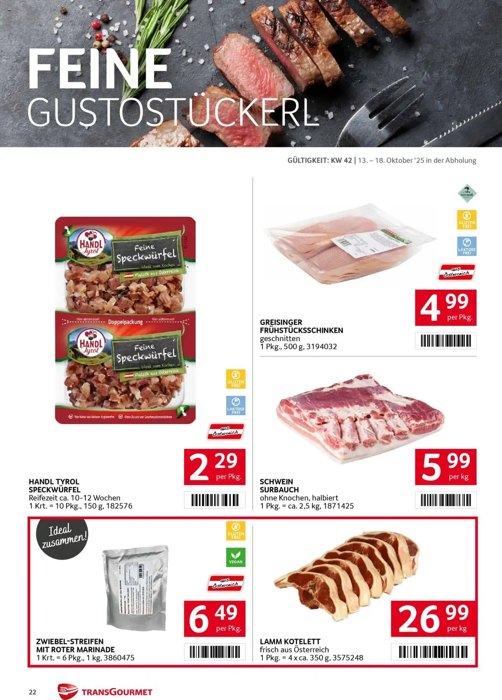 Transgourmet Flugblatt - Gültiger Prospekt ab 13.10.2025, Seite 22 von insgesamt 28