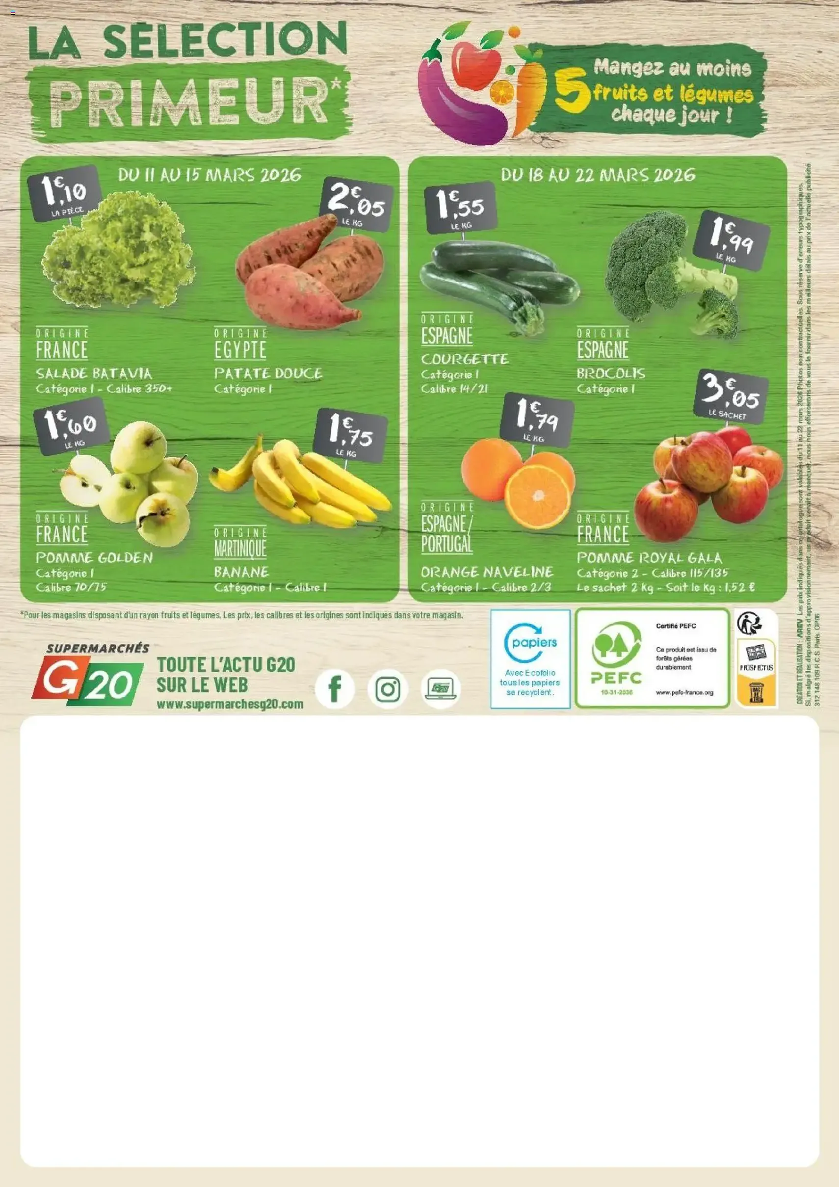 G20 Supermarchés catalogue - brochure valable à partir du 11/03/2026, page 20 sur 20