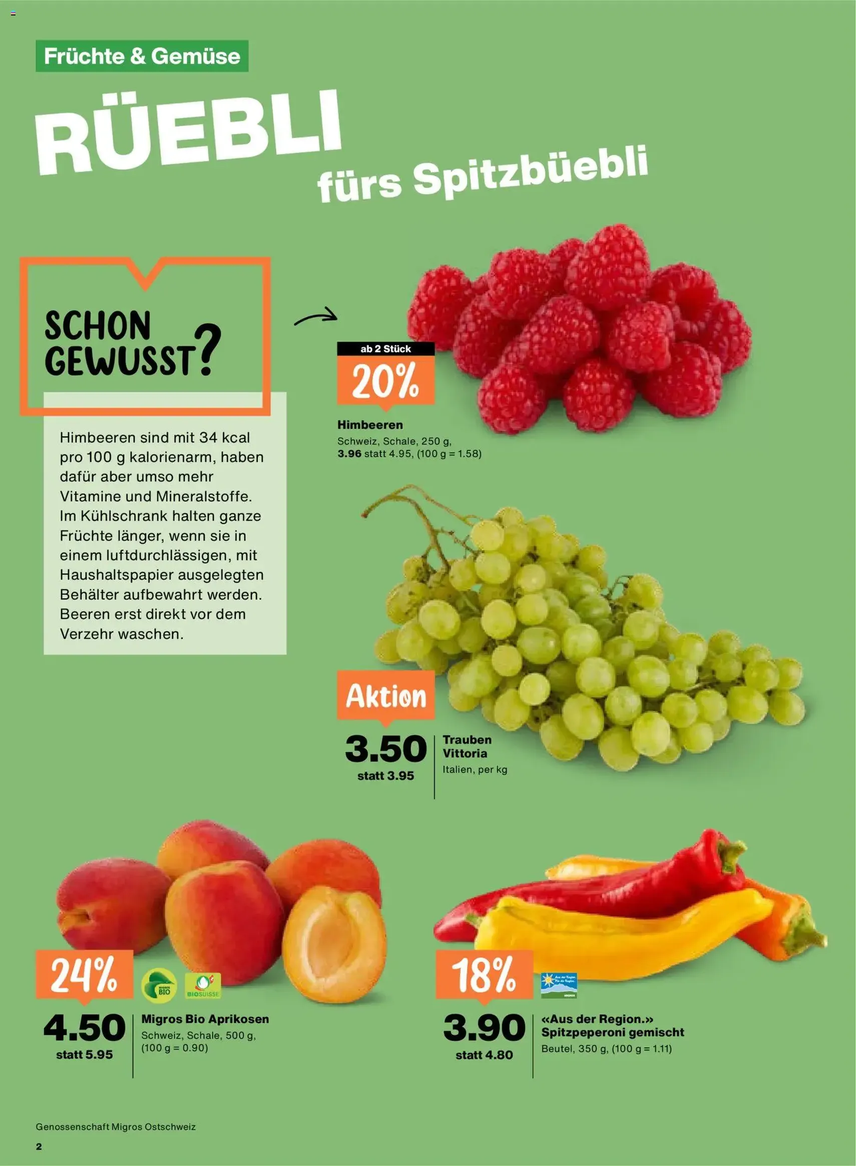 Migros aktionen - Gültiger Prospekt ab 09.07.2026, Seite 2 von insgesamt 20