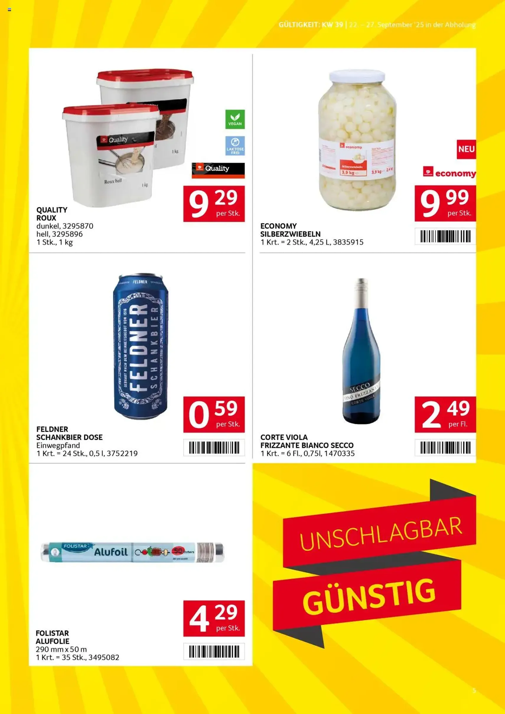 Transgourmet Flugblatt - Gültiger Prospekt ab 22.09.2025, Seite 3 von insgesamt 30 Transgourmet Flugblatt - Gültiger Prospekt ab 22.09.2025, Seite 3 von insgesamt 30