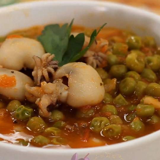 Anteprima ricetta Seppie in umido con piselli