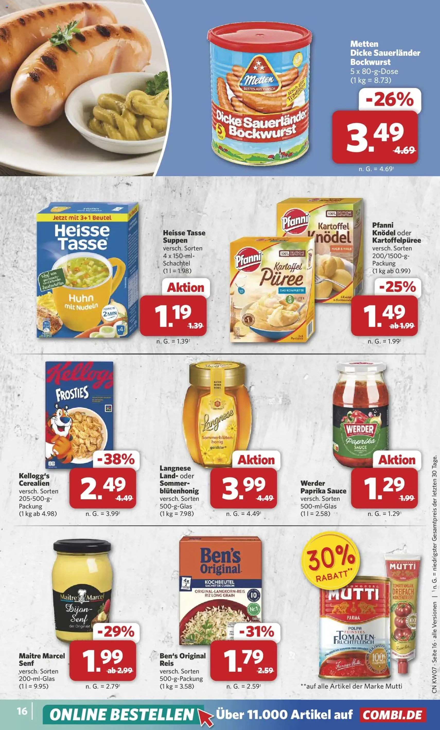 Combi Prospekt - Gültiger Prospekt ab 09.02.2026, Seite 16 von insgesamt 31