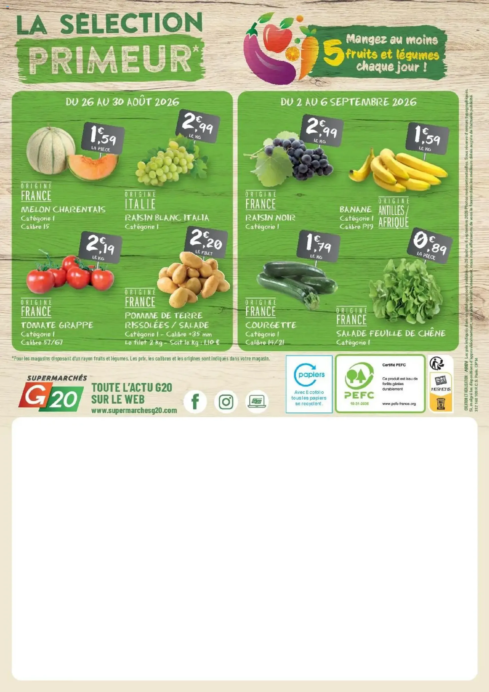 G20 Supermarchés catalogue - brochure valable à partir du 26/08/2026, page 20 sur 20