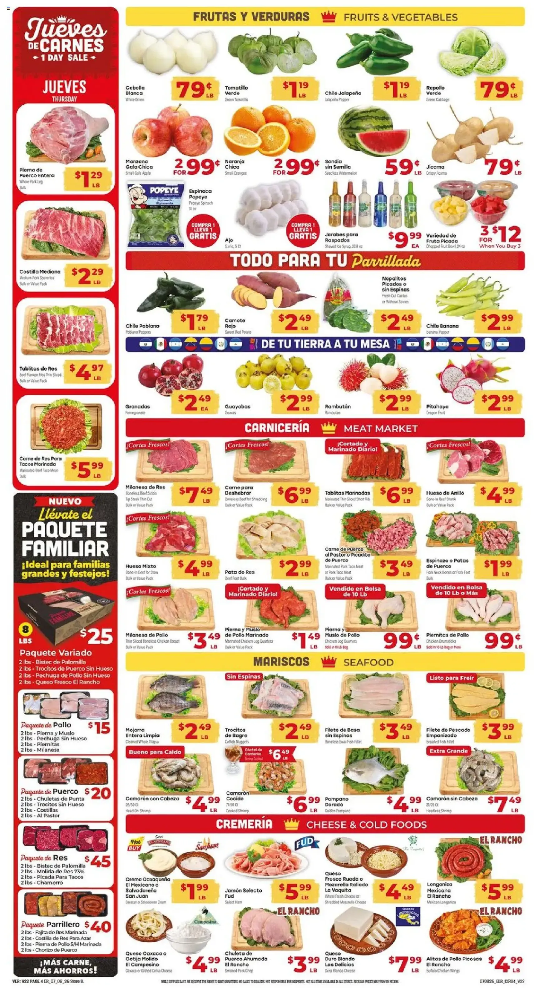 El Rancho Weekly Ad - valid flyer from 07/08/2026, page 4 of 4