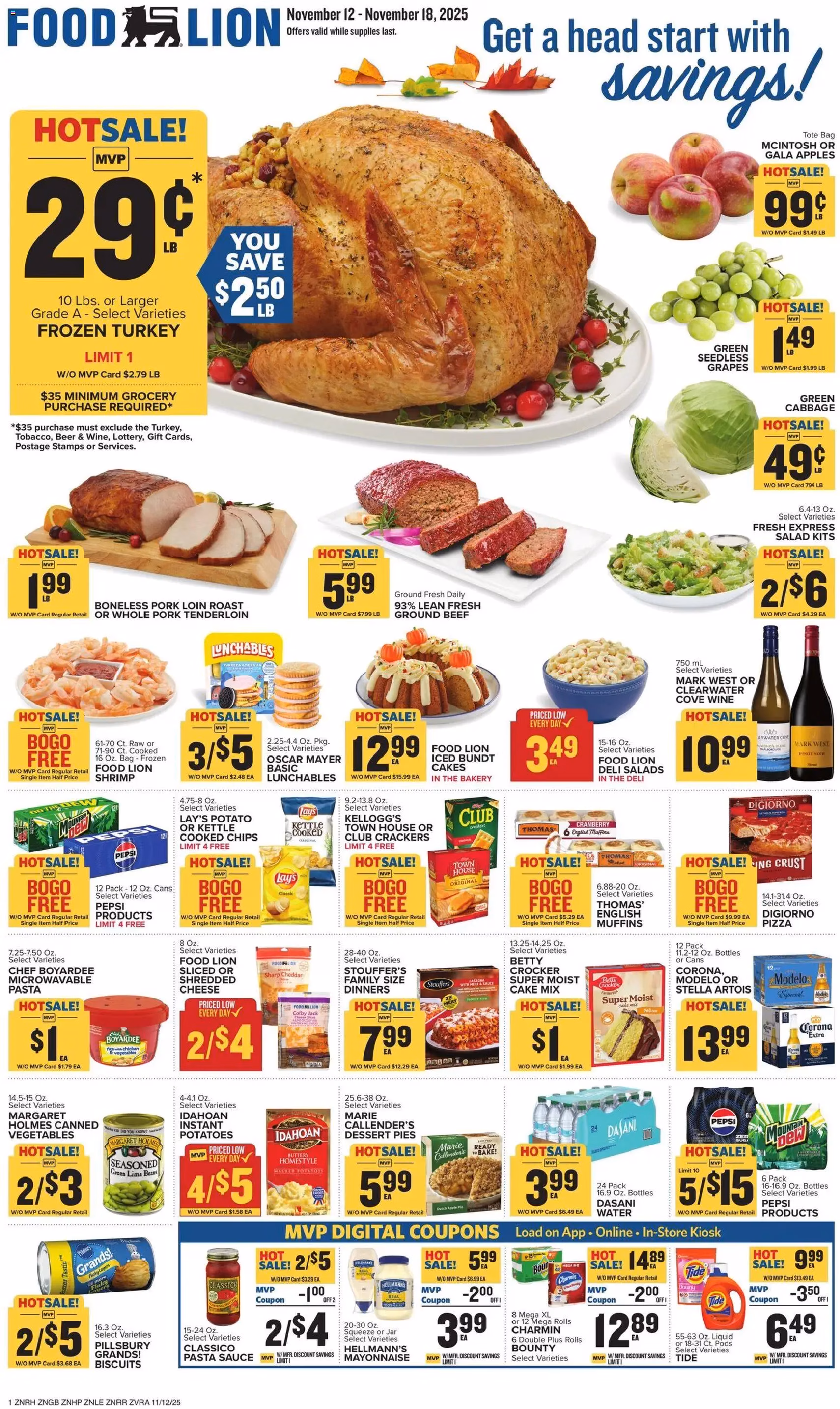 Food Lion Weekly Ad - valid flyer from 11/12/2025, page 1 of 14