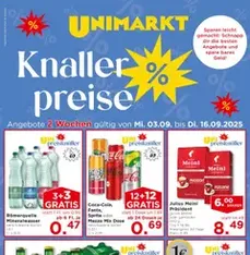 Unimarkt Flugblatt - Prospekt Vorschau gültig ab 03.09.2025