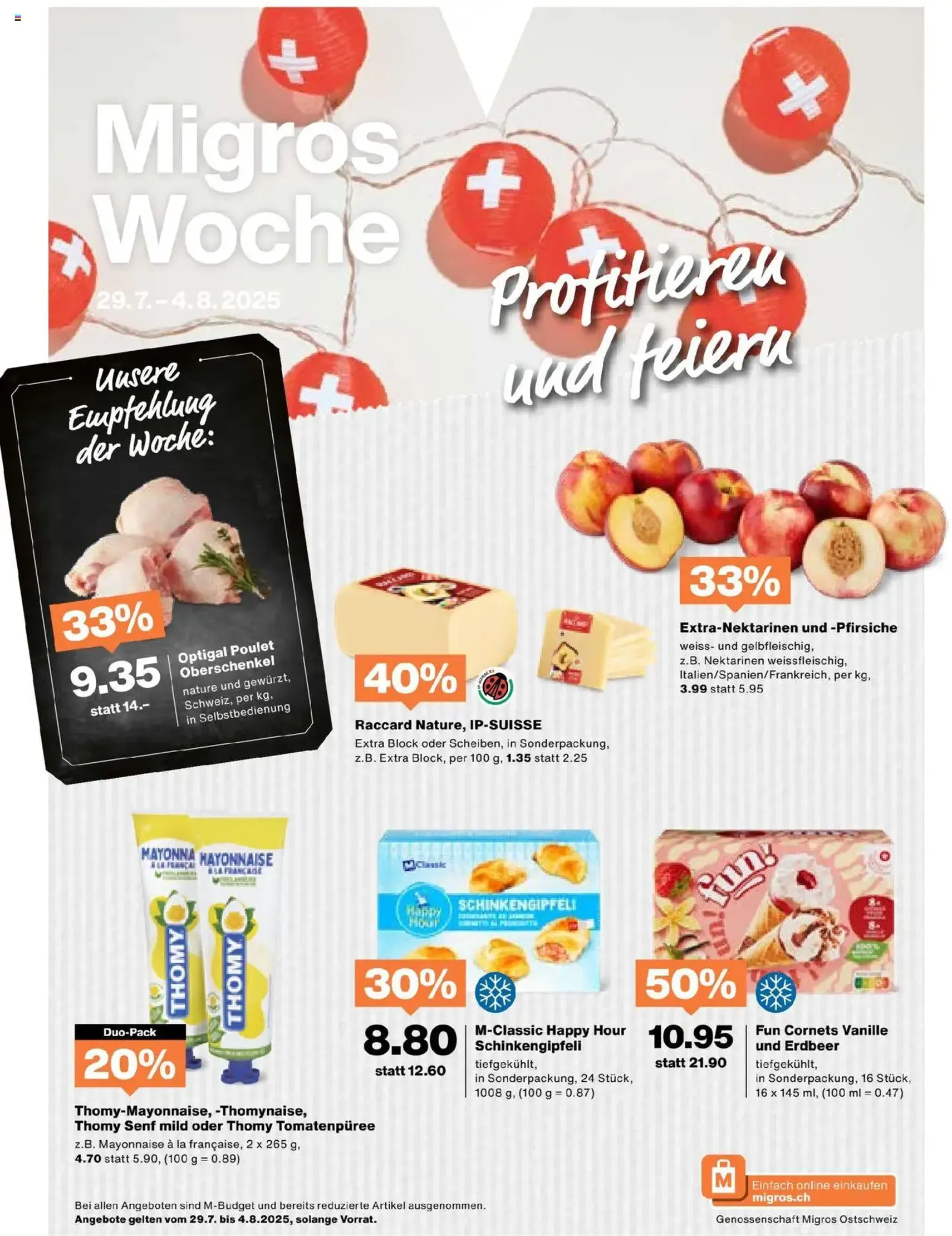 Migros Aktionen - Gültiger Prospekt ab 29.07.2025, Seite 1 von insgesamt 20
