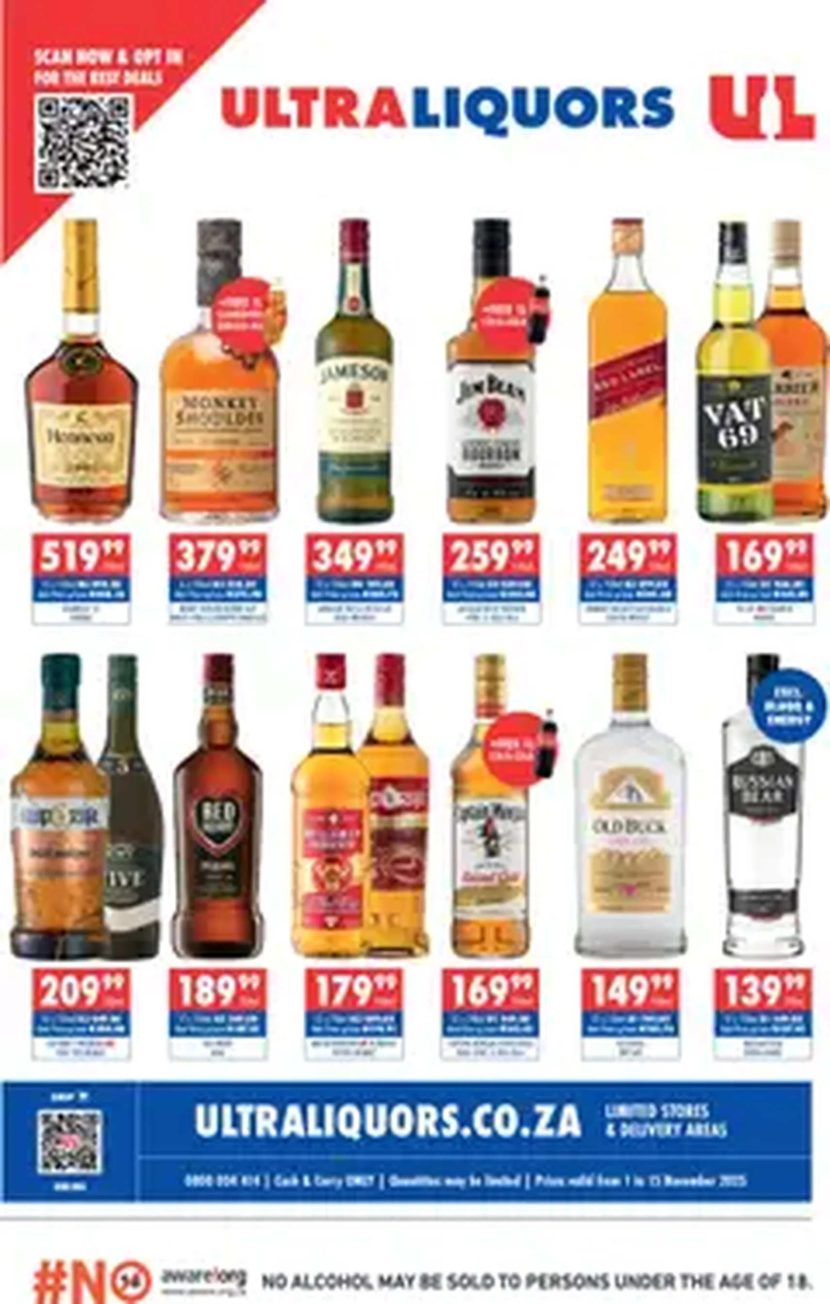 Ultra Liquors Specials - valid flyer from 01/11/2025, page 1 of 1