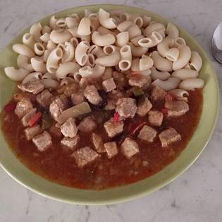 Recipe preview Pork on garlic