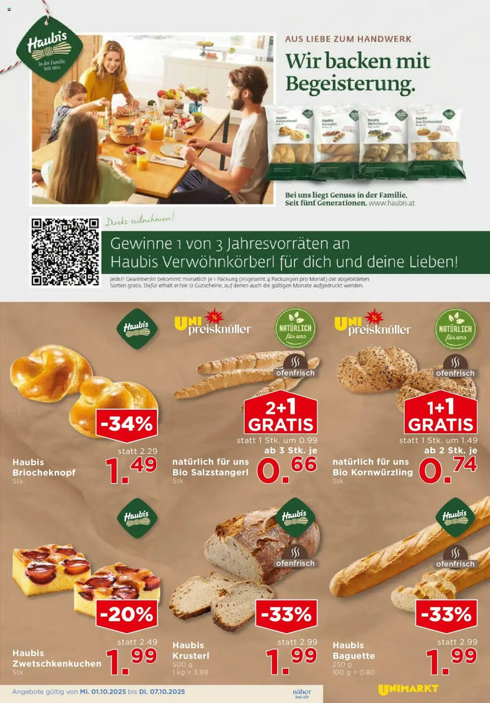 Unimarkt Flugblatt - Gültiger Prospekt ab 01.10.2025, Seite 5 von insgesamt 20 Unimarkt Flugblatt - Gültiger Prospekt ab 01.10.2025, Seite 5 von insgesamt 20