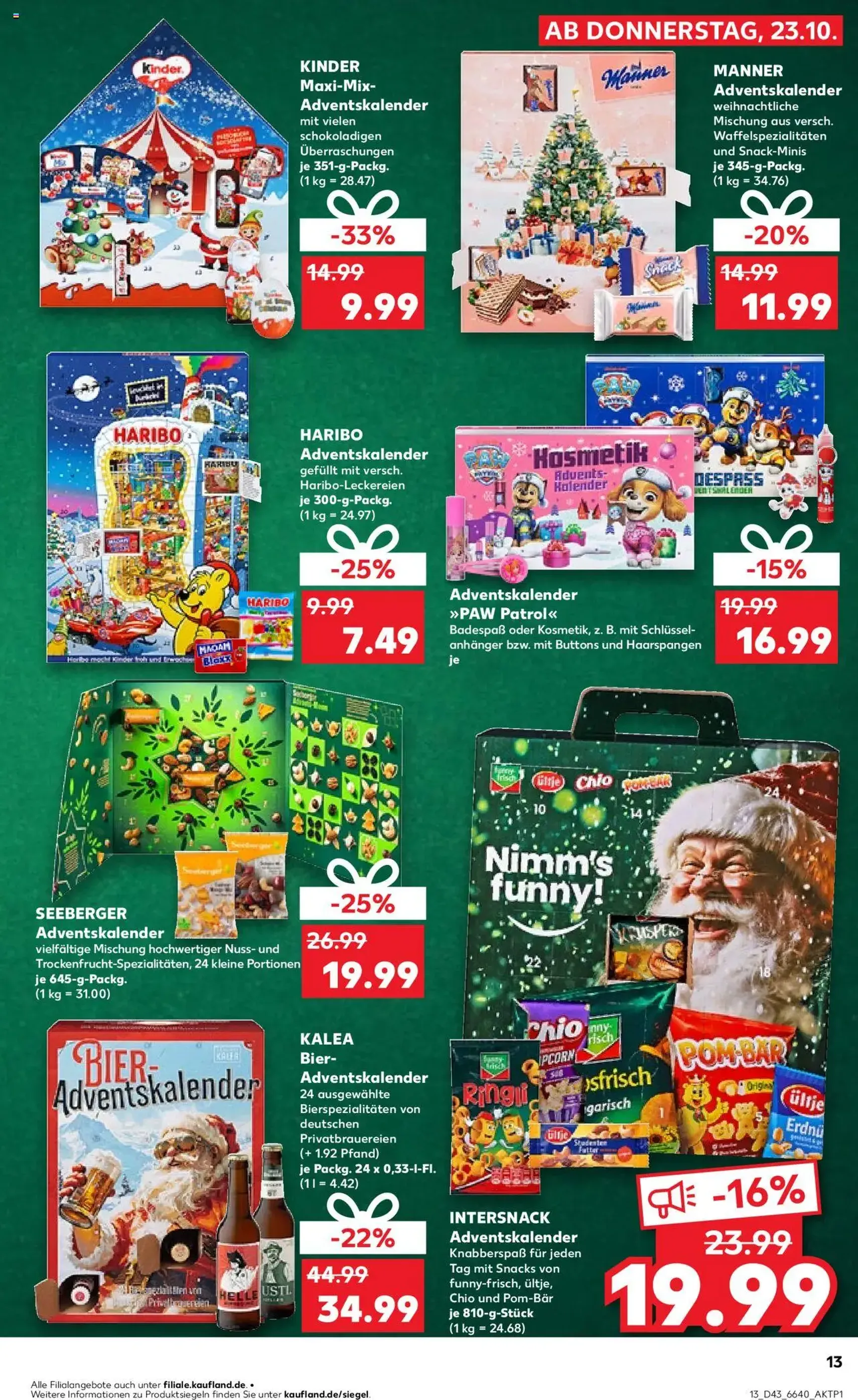 Kaufland Prospekt - Gültiger Prospekt ab 23.10.2025, Seite 13 von insgesamt 61 Kaufland Prospekt - Gültiger Prospekt ab 23.10.2025, Seite 13 von insgesamt 61