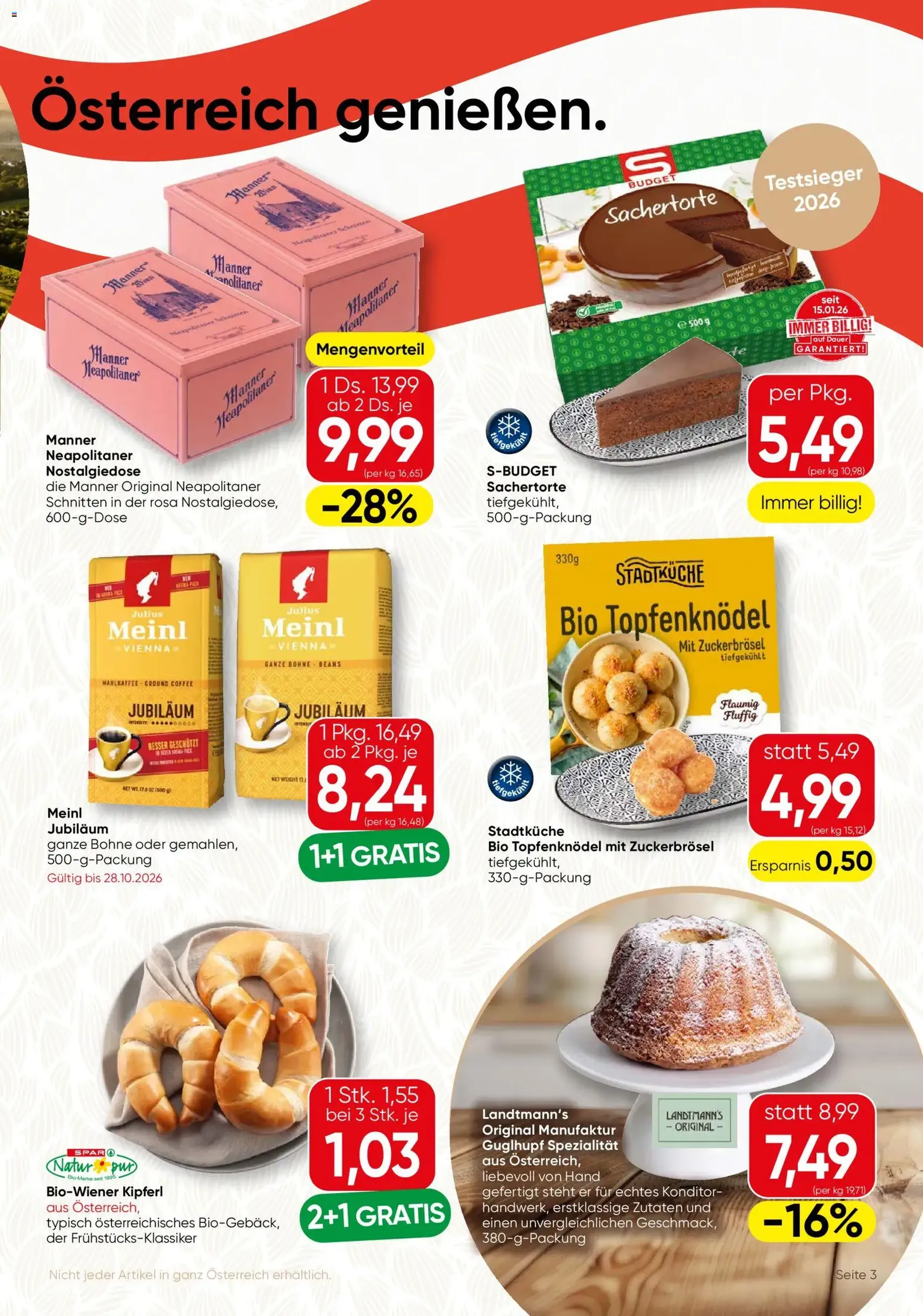 SPAR Gourmet Flugblatt - Gültiger Prospekt ab 22.10.2026, Seite 3 von insgesamt 12
