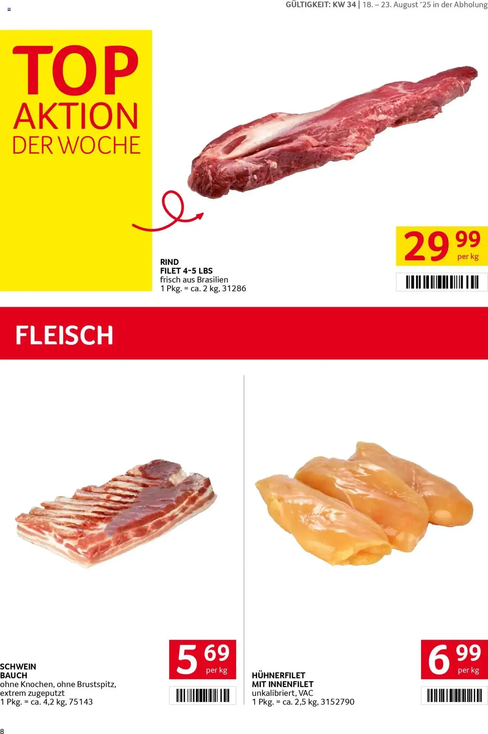 Transgourmet Flugblatt - Gültiger Prospekt ab 17.08.2025, Seite 8 von insgesamt 27