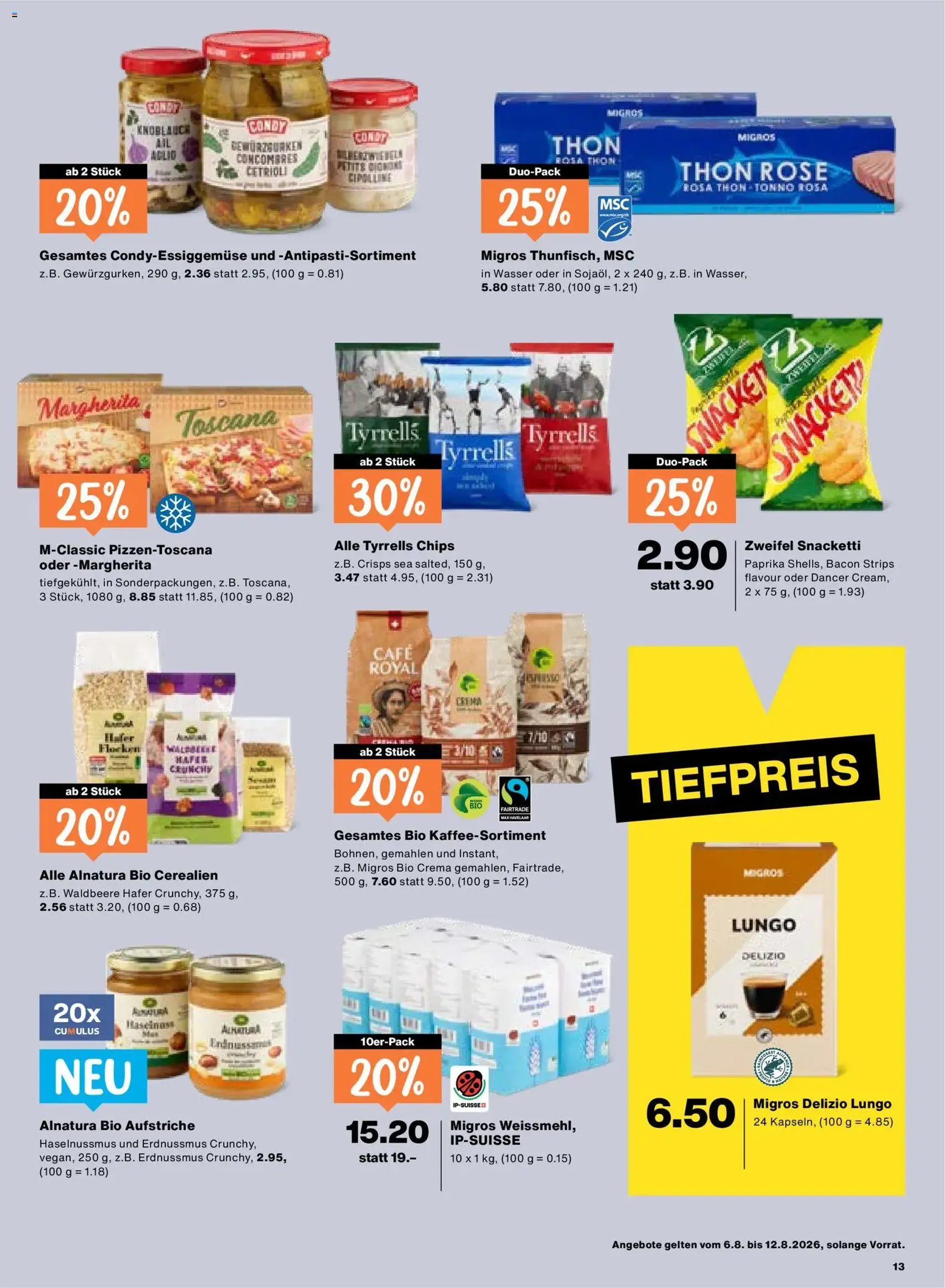 Migros aktionen - Gültiger Prospekt ab 06.08.2026, Seite 13 von insgesamt 24