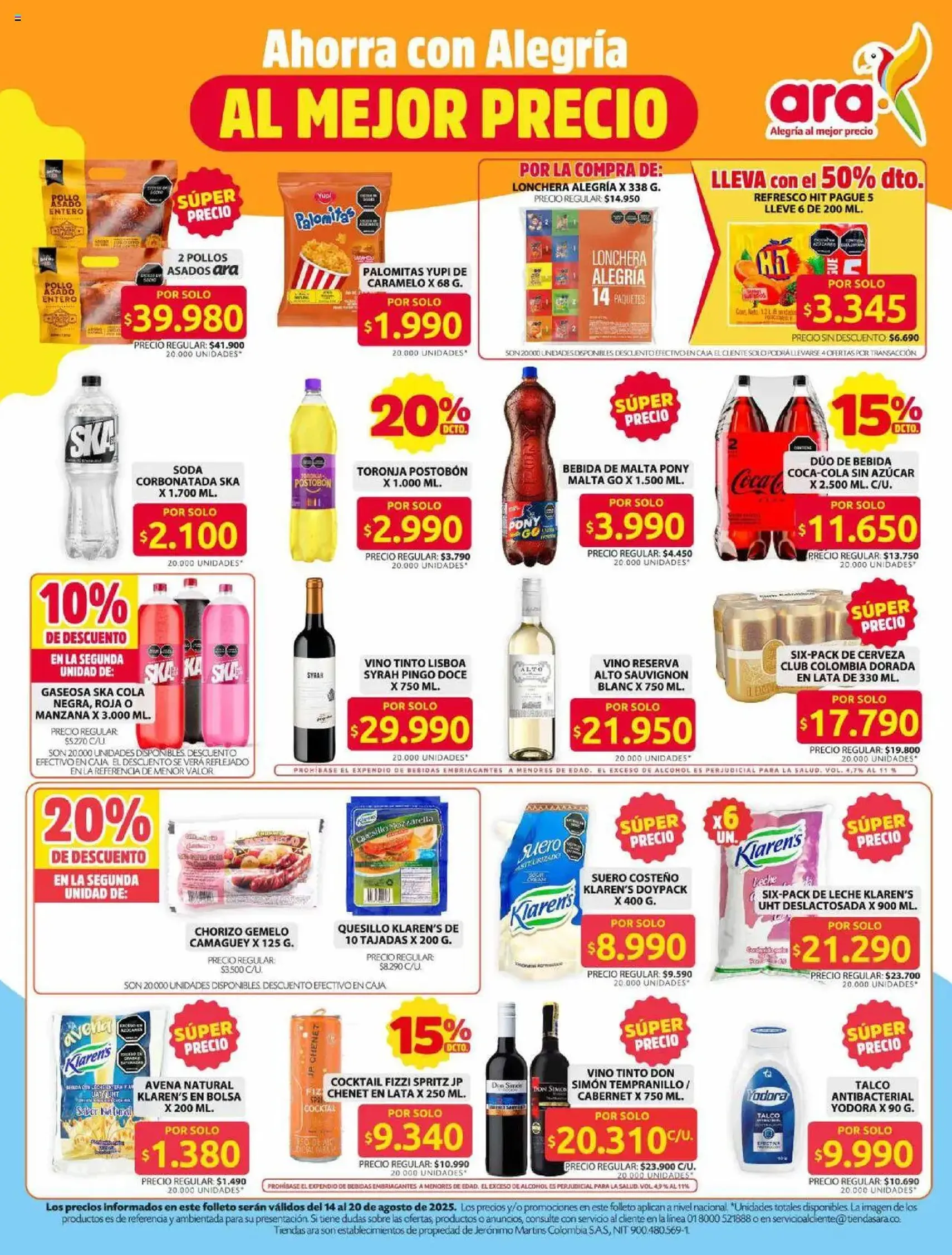Ara - Ahorra con ofertas en productos de la canasta familiar - folleto válido desde 14/08/2025 página 3 de 10
