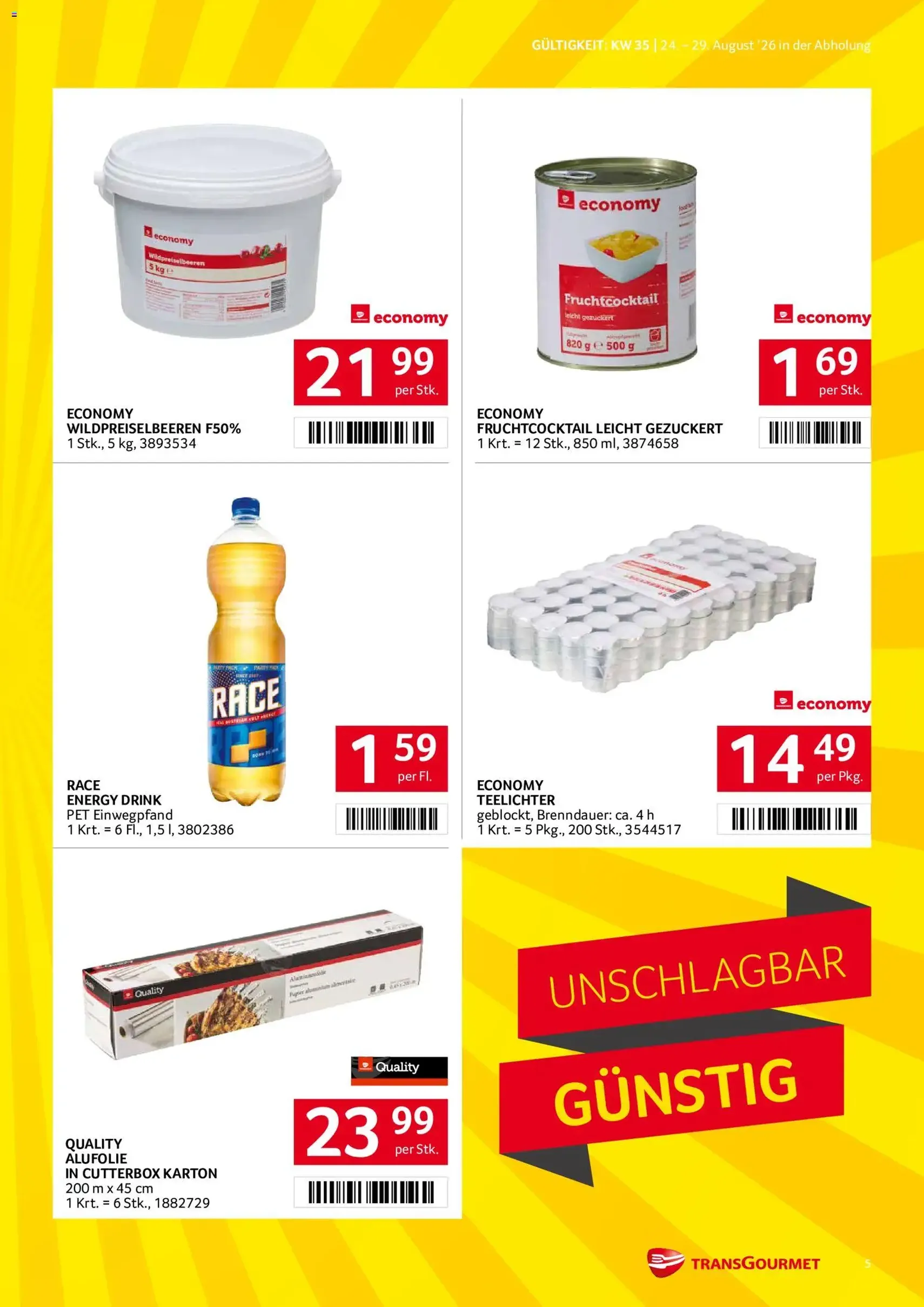 Transgourmet Flugblatt - Gültiger Prospekt ab 24.08.2026, Seite 5 von insgesamt 28