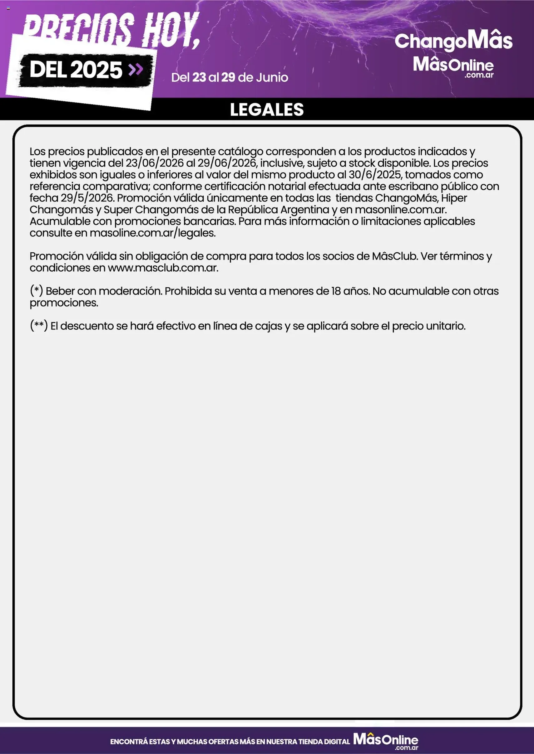 Changomas ofertas - folleto válido desde 23/06/2026 página 6 de 6