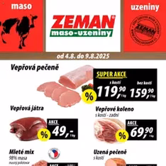 Prodejny Zeman leták - náhled letáku platný od 04.08.2025