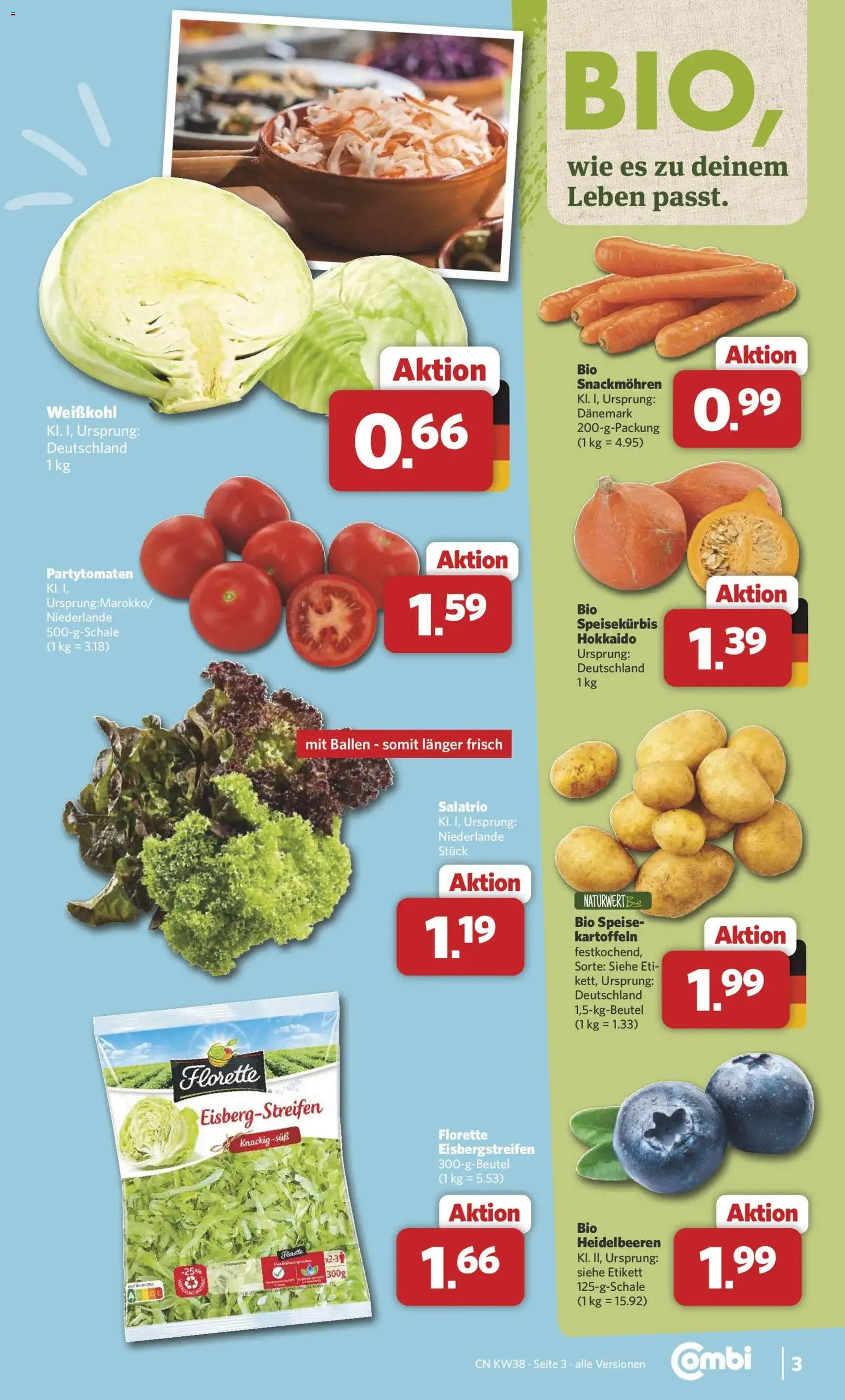Combi Prospekt - Gültiger Prospekt ab 14.09.2026, Seite 3 von insgesamt 33